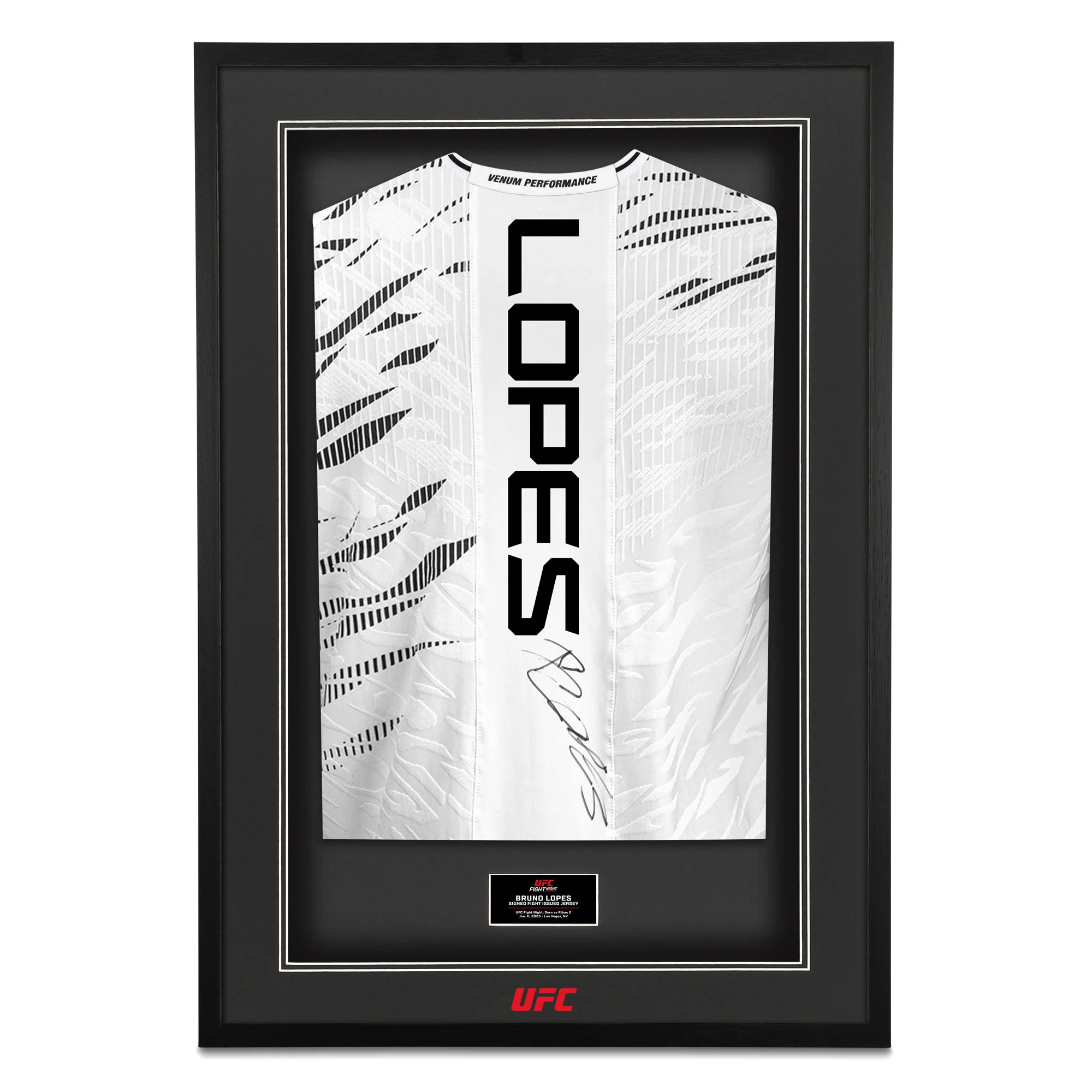 Bruno Lopes Signed 1-of-1 Fight Issued Jersey UFC Fight Night: Dern vs Ribas