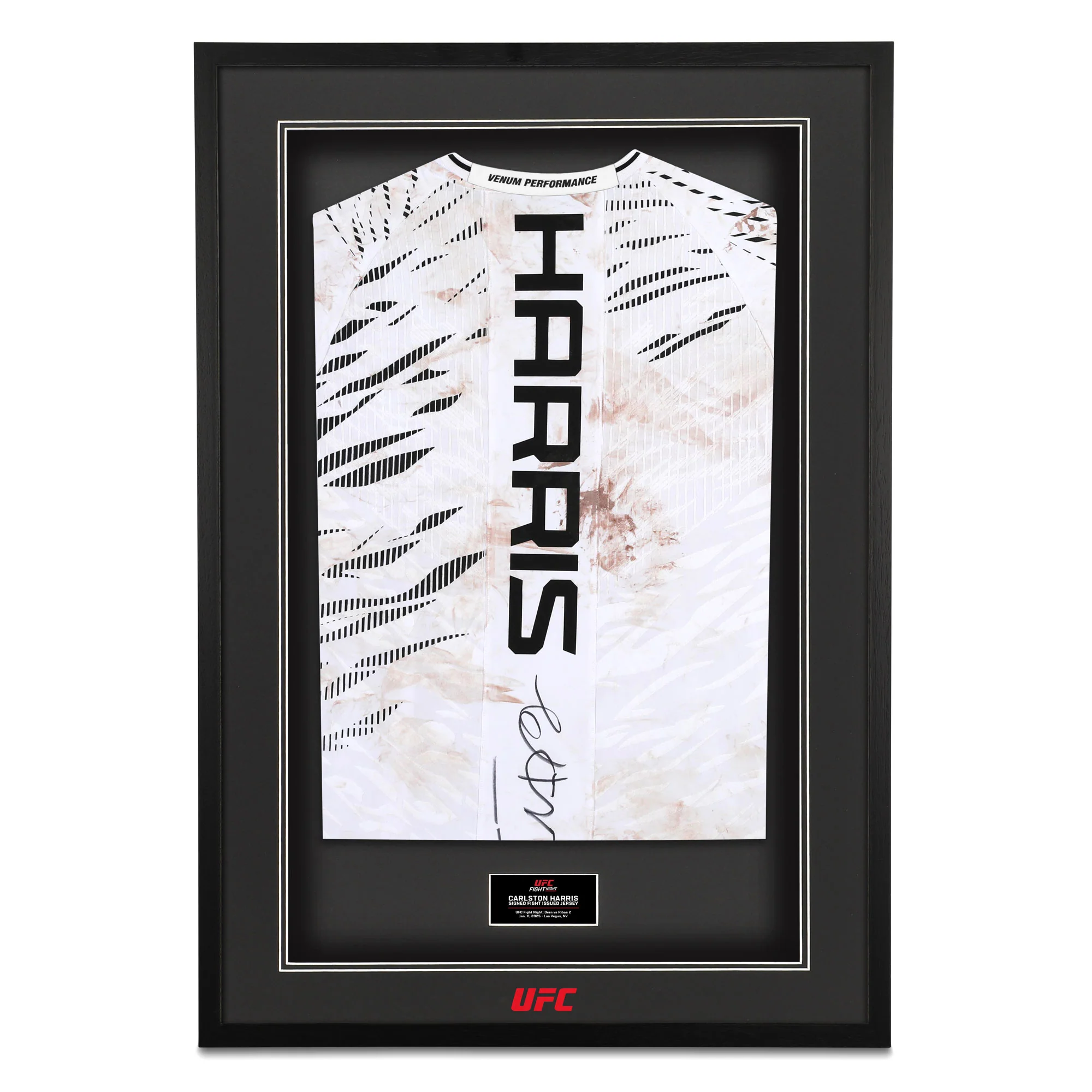 Carlston Harris Signed 1-of-1 Fight Issued Jersey UFC Fight Night: Dern vs Ribas