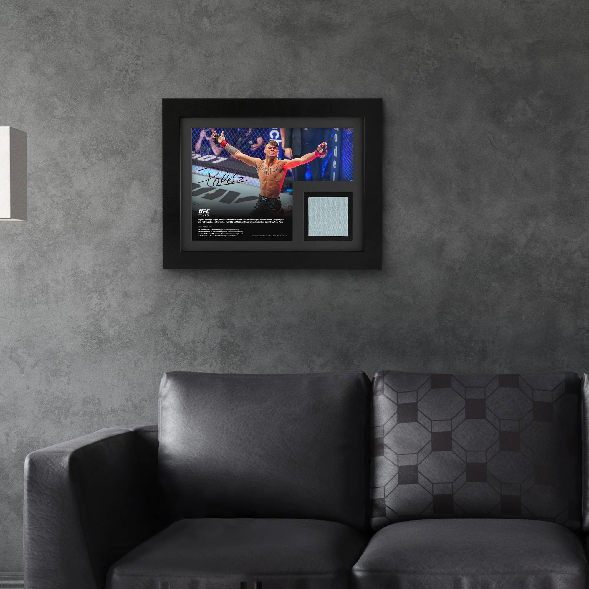 Diego Lopes Canvas & Signed Photo UFC 295: Procházka vs Pereira - Image 6