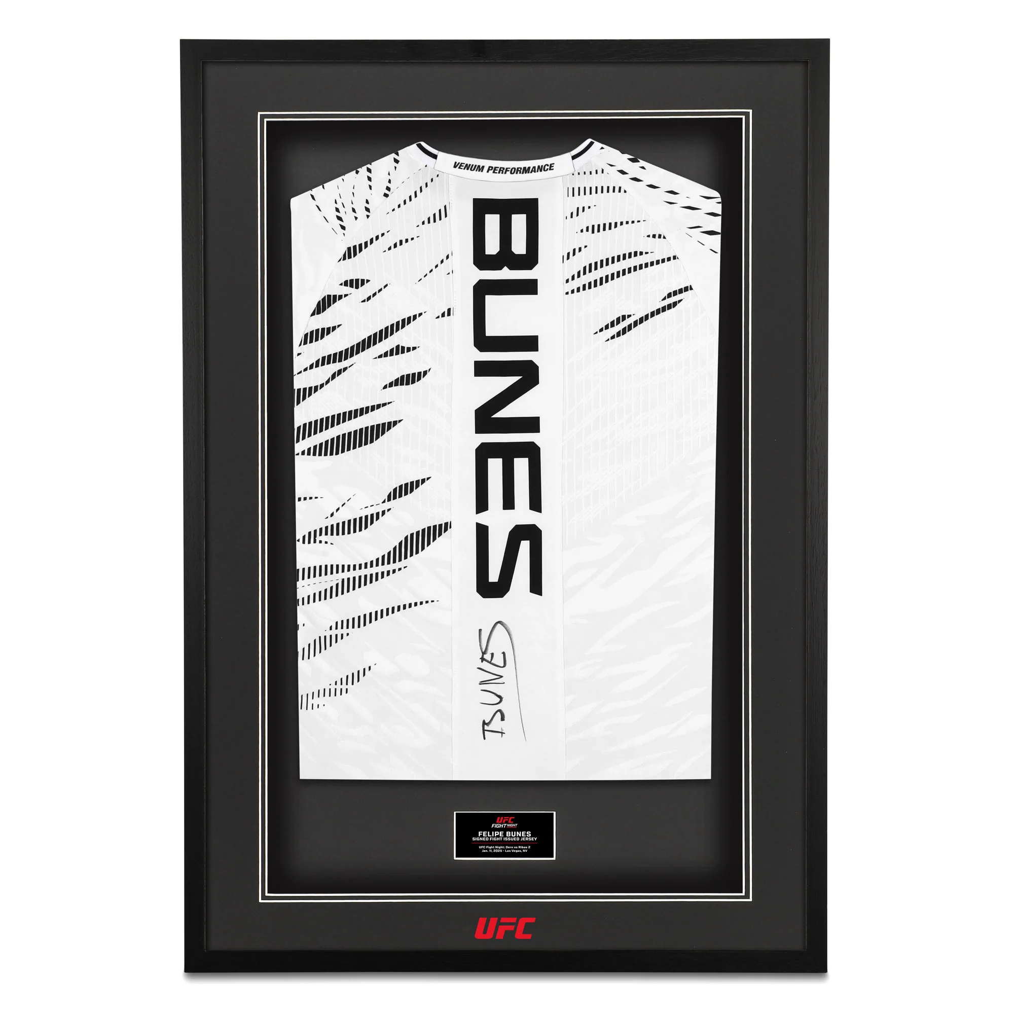 Felipe Bunes Signed 1-of-1 Fight Issued Jersey UFC Fight Night: Dern vs Ribas