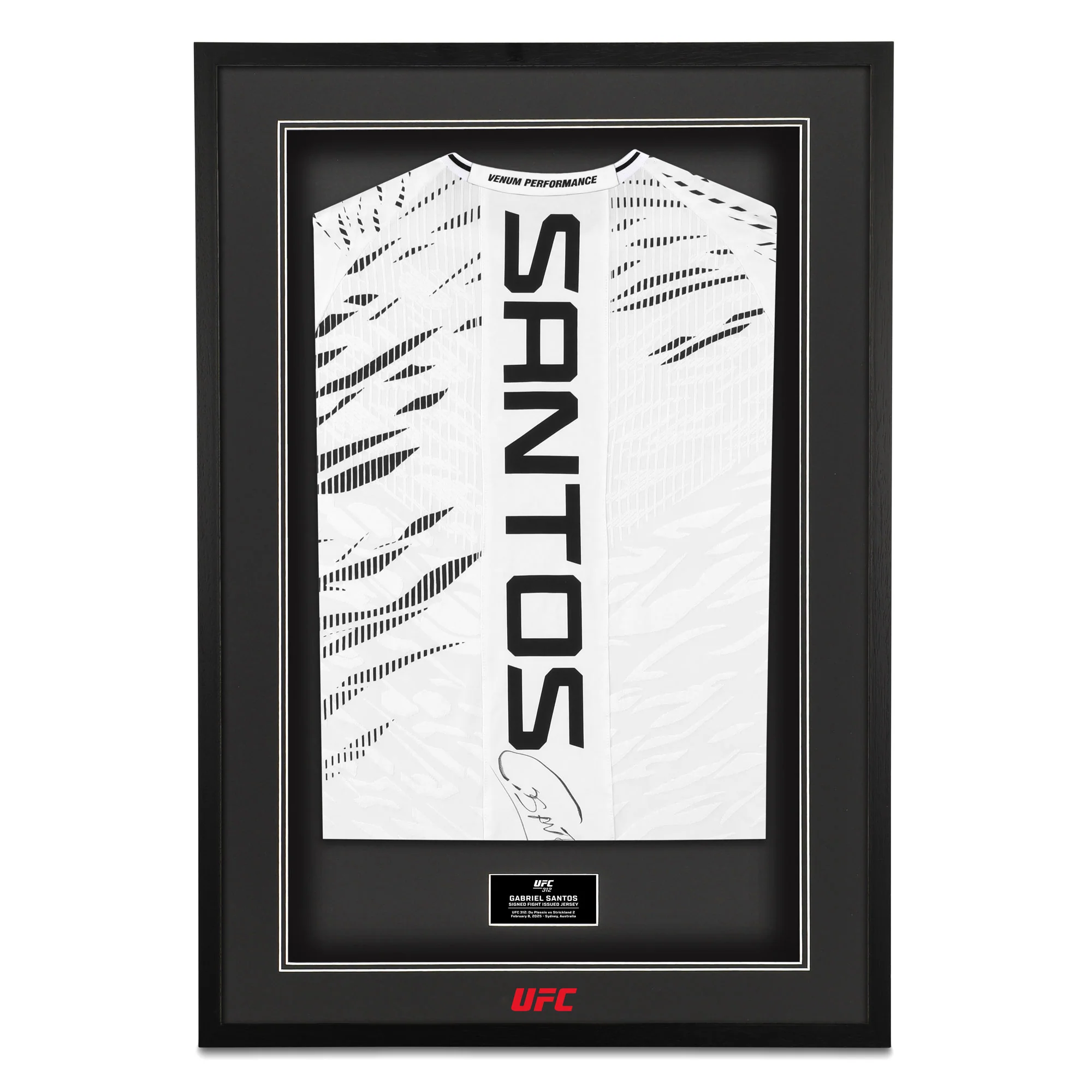 Gabriel Santos 1-of-1 Signed Fight Issued Jersey UFC 312: Du Plessis vs Strickland