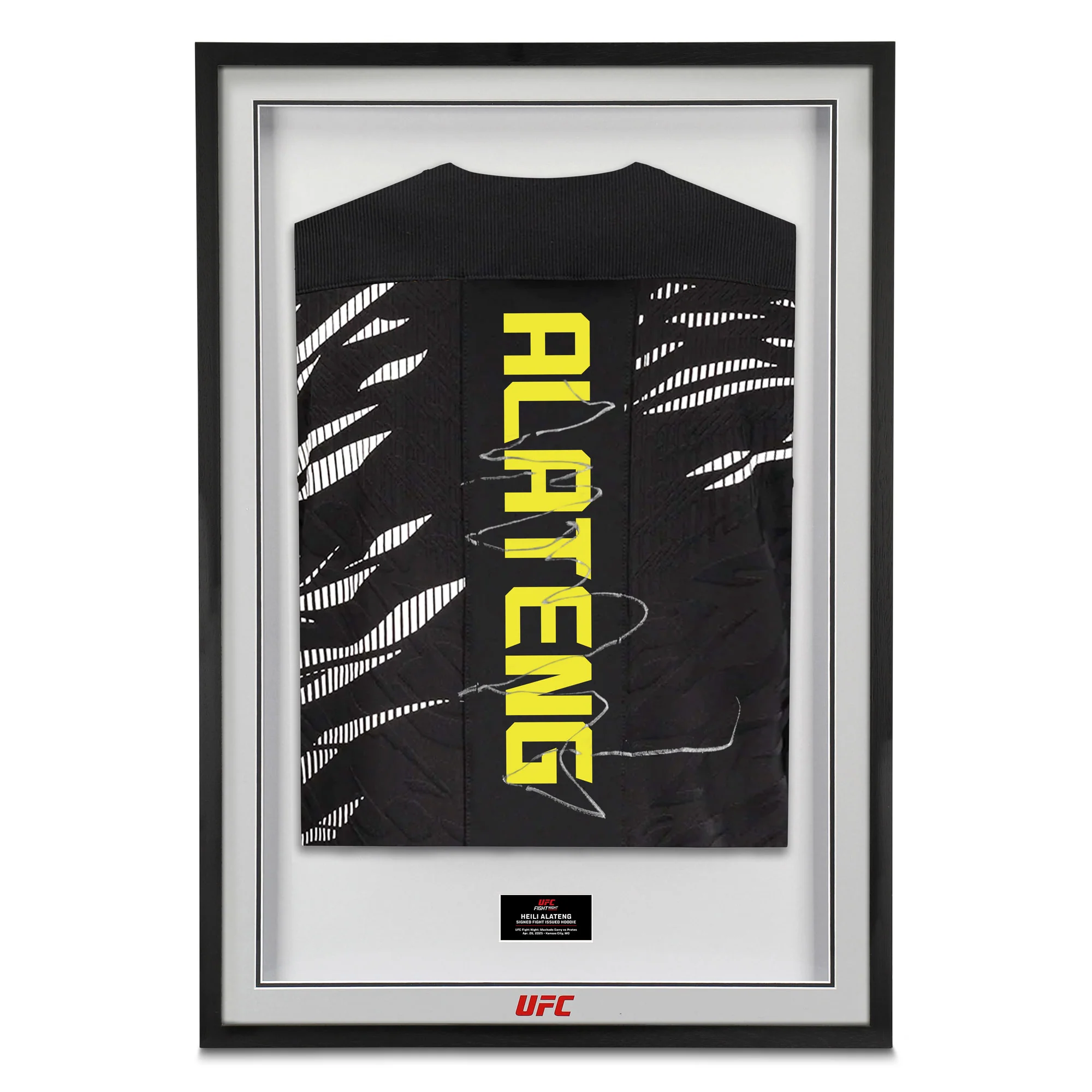 Heili Alateng Signed Fight Issued Hoodie UFC Fight Night: Machado Garry vs Prates
