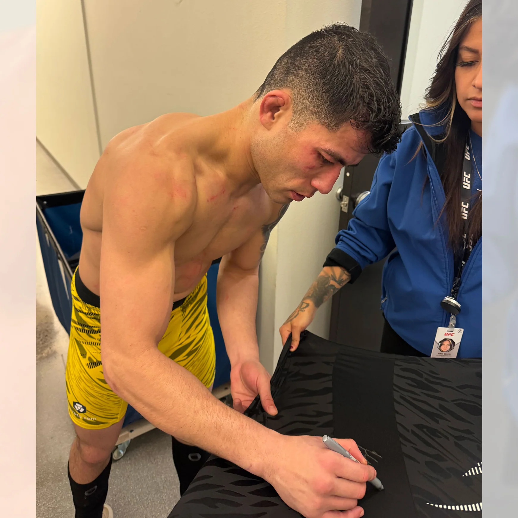 Hyder Amil 1-of-1 Signed Fight Issued Jersey – UFC Fight Night: Kape vs Almabayev - Image 2