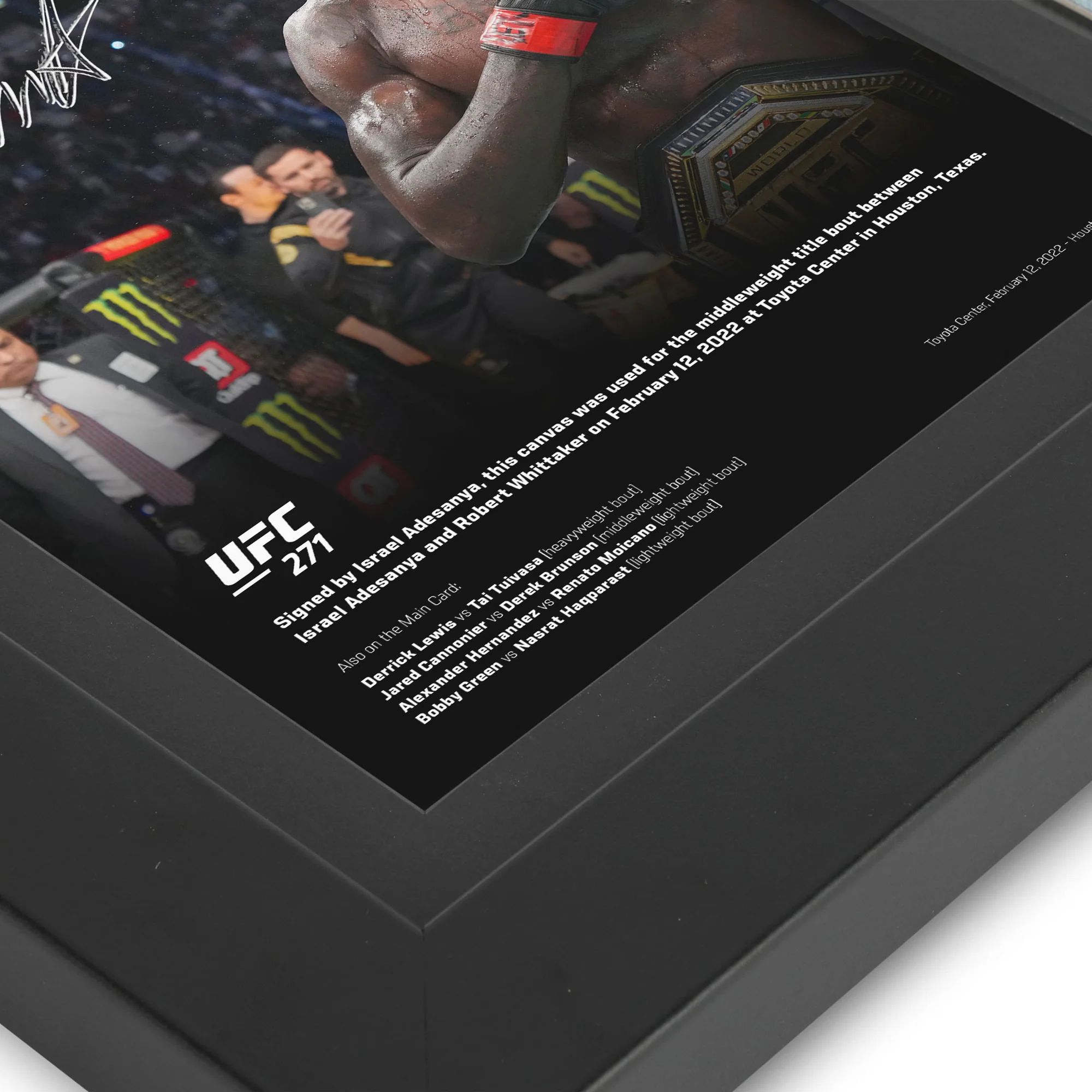 Israel Adesanya Canvas & Signed Photo UFC 271: Adesanya vs Whittaker 2 - Image 4