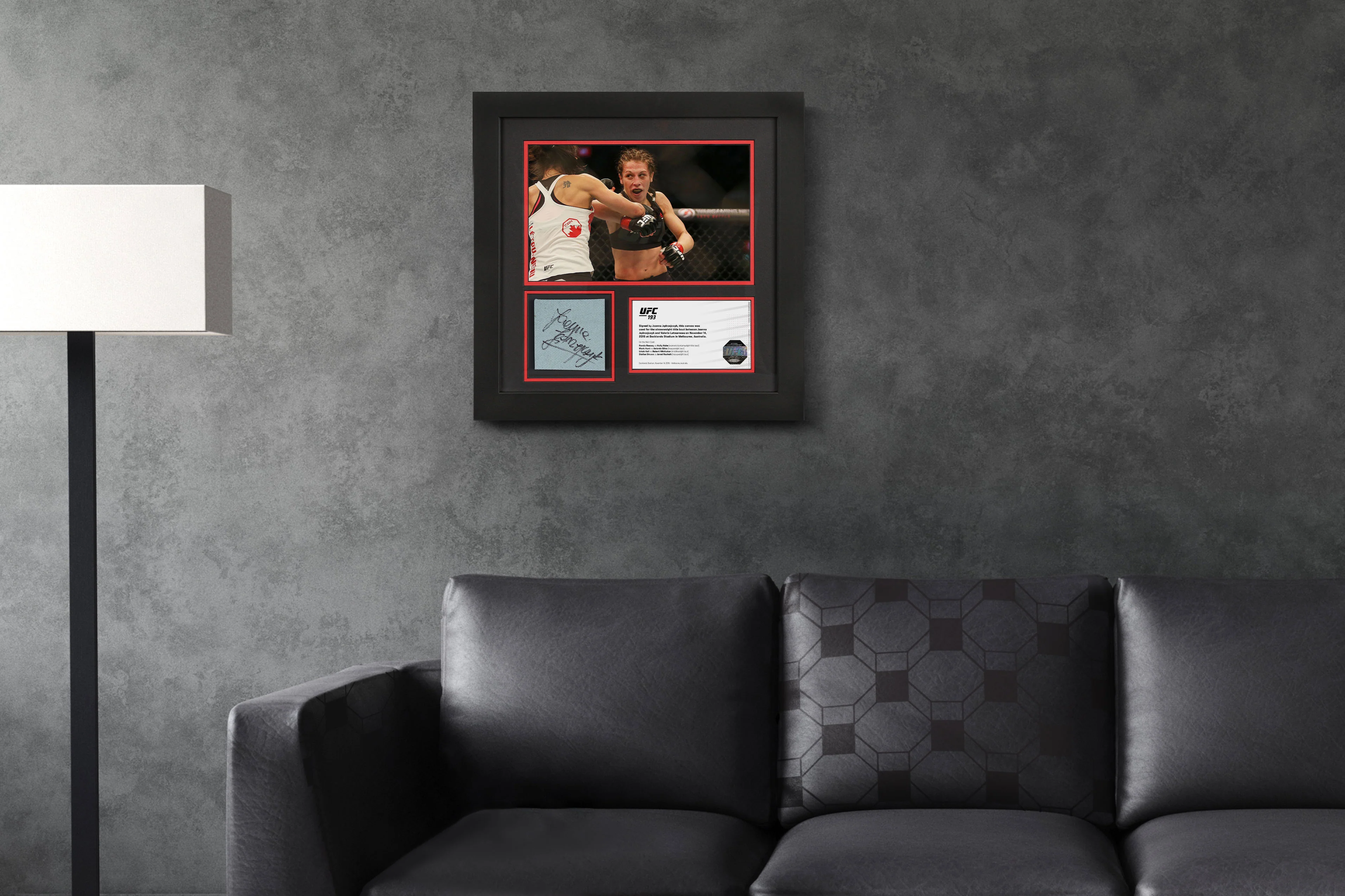 Joanna Jedrzejczyk UFC 193 Signed Canvas & Photo - Image 6