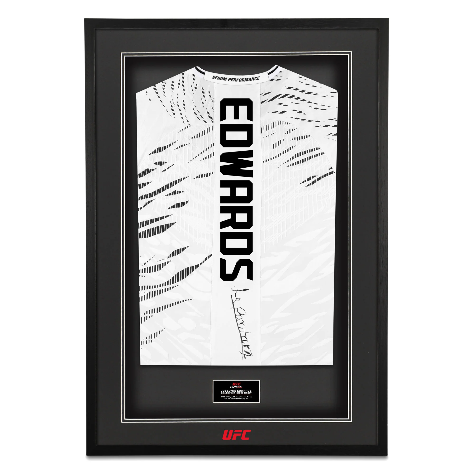 Joselyne Edwards Signed 1-of-1 Fight Issued Jersey UFC Fight Night: Machado Garry vs Prates