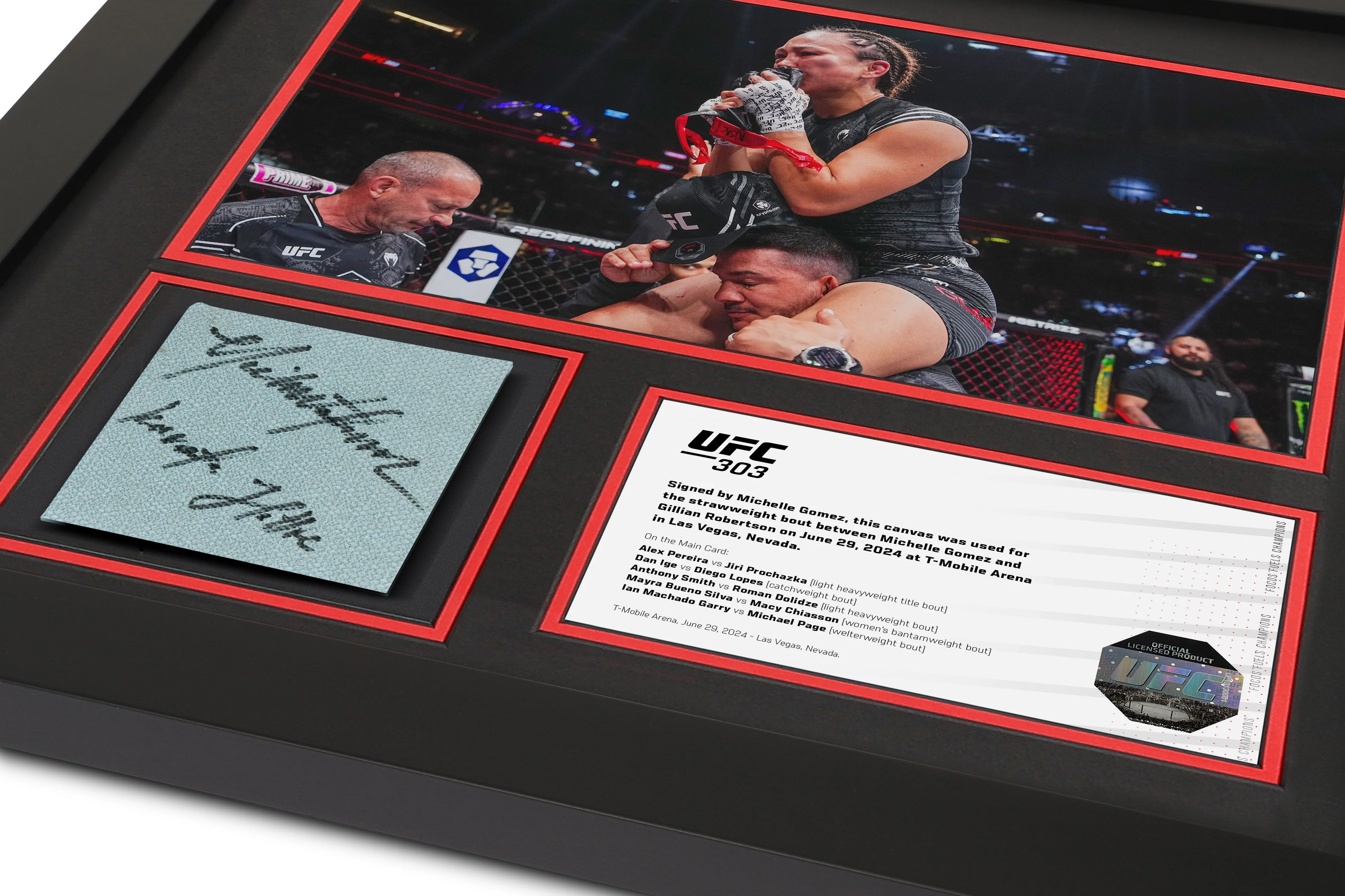 Michelle Waterson UFC 303 Signed Canvas & Photo - Image 3