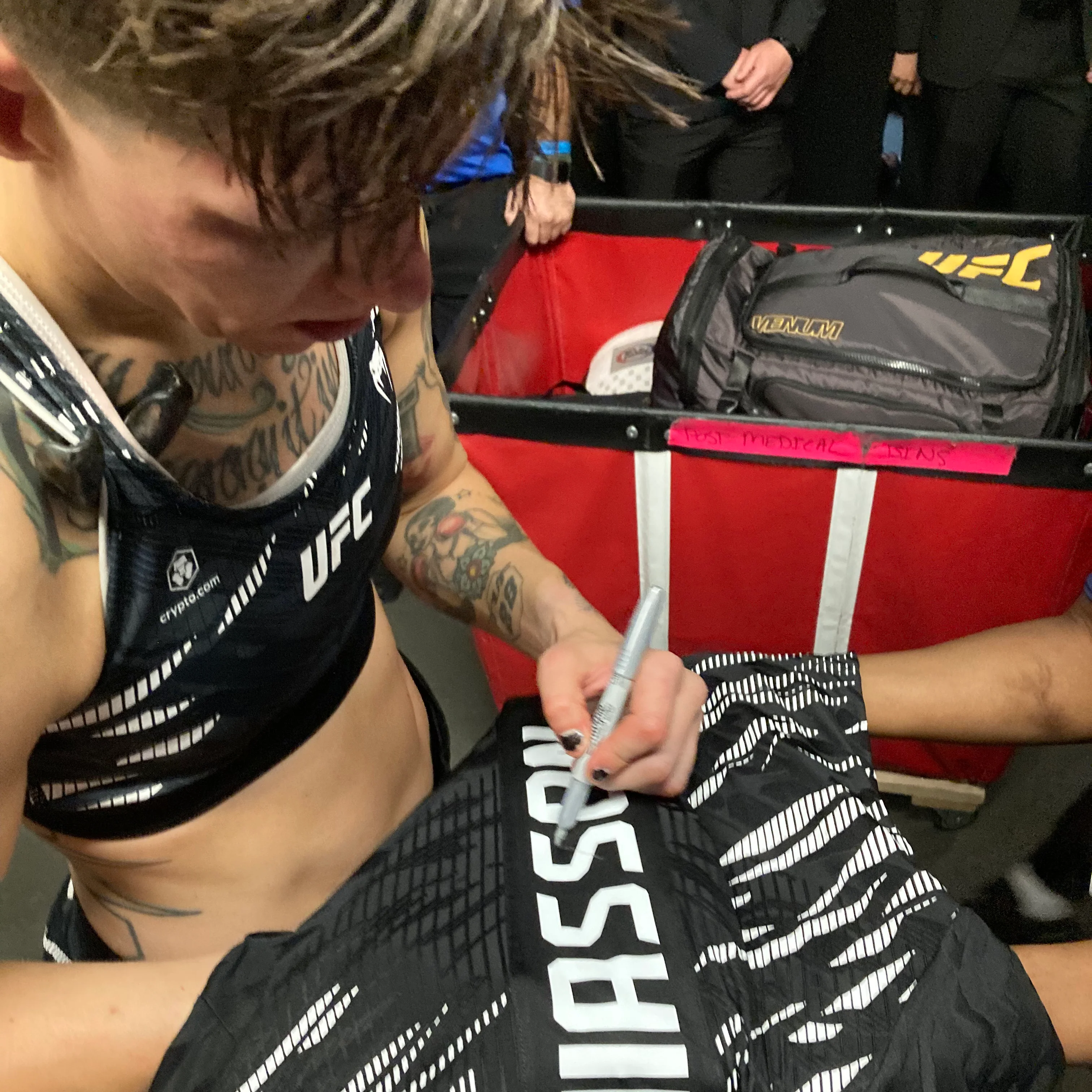 Macy Chiasson Signed 1-of-1 Fight Worn Jersey UFC 320: Ankalaev vs Pereira 2 - Image 3