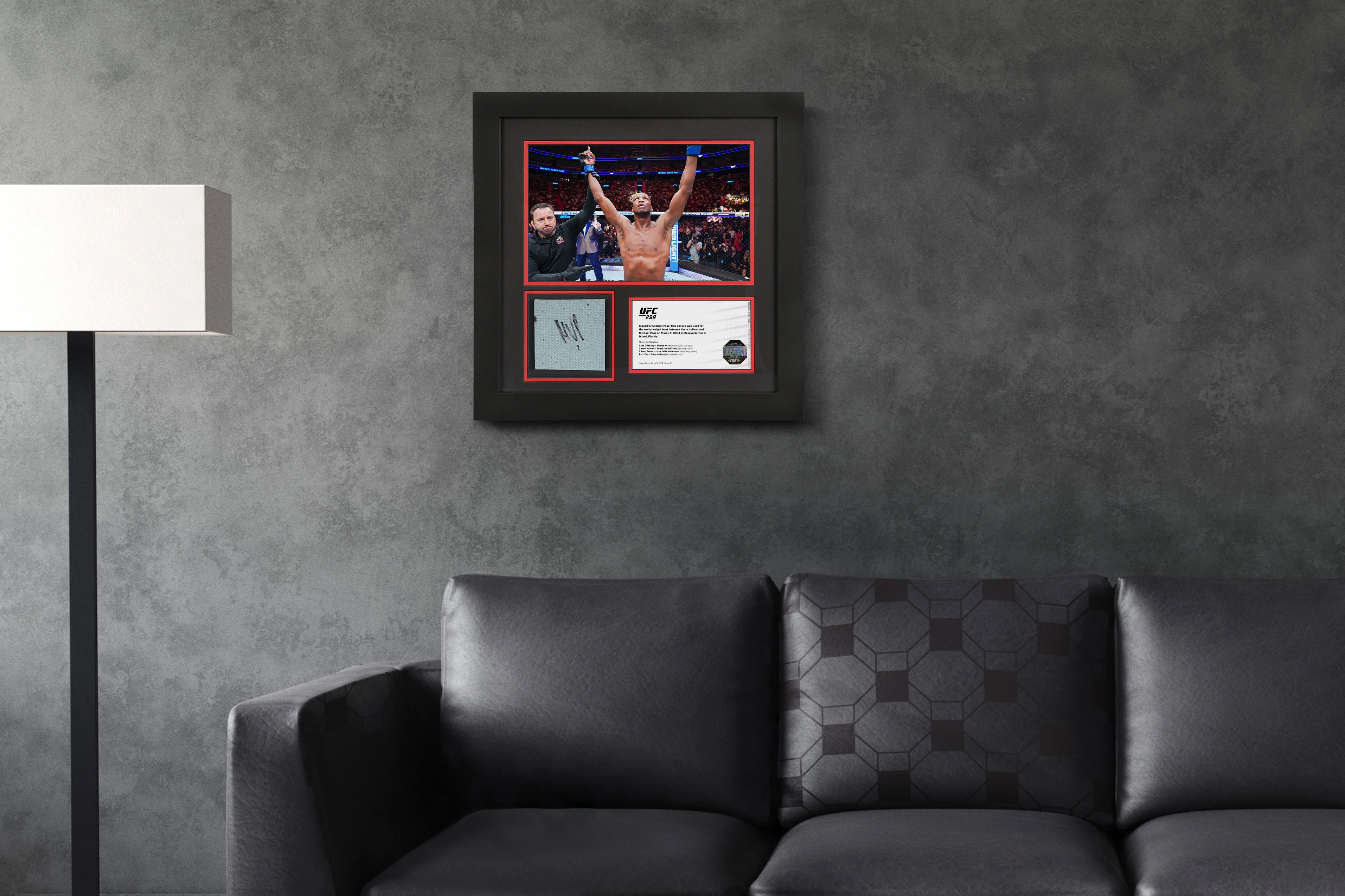 Michael Page Signed UFC 299 Canvas & Photo - Image 6
