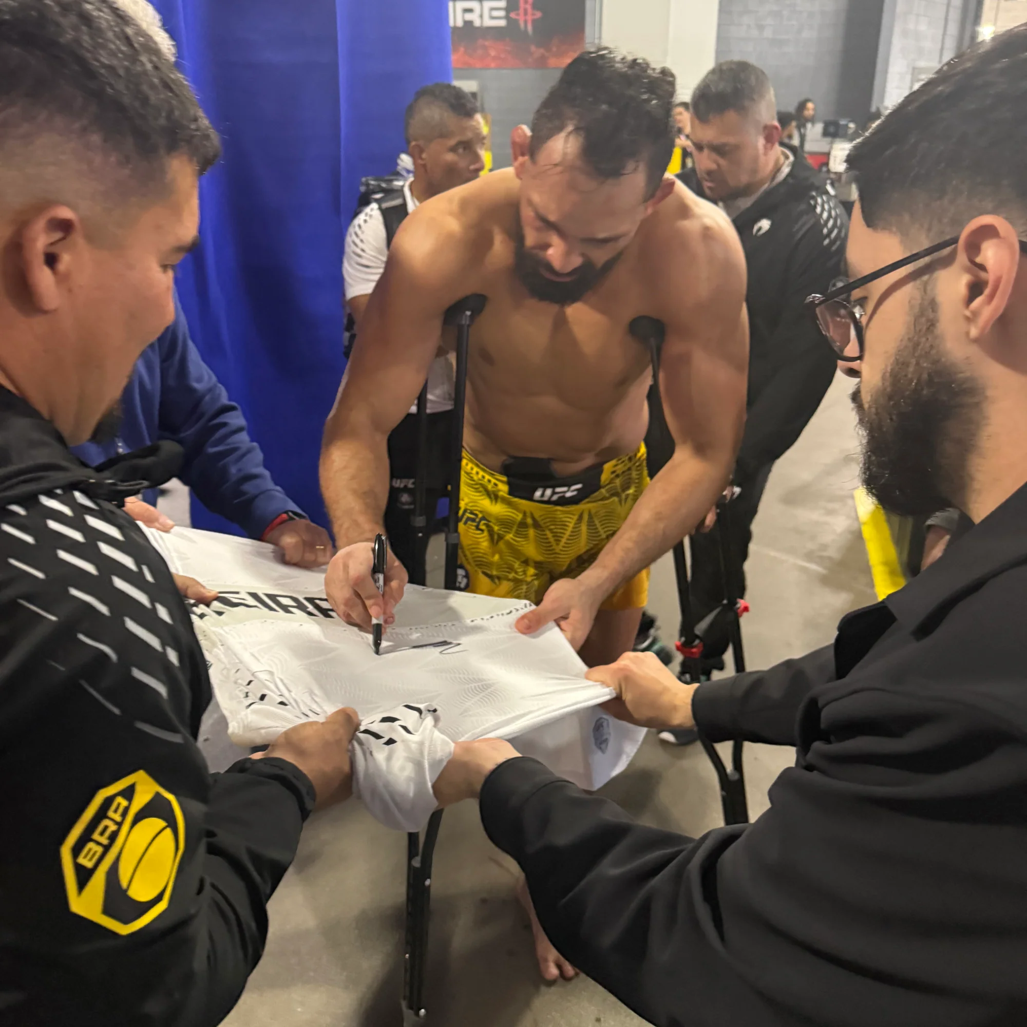 Michel Pereira Signed 1-of-1 Fight Worn Jersey UFC Fight Night: Strickland vs Hernandez - Image 3