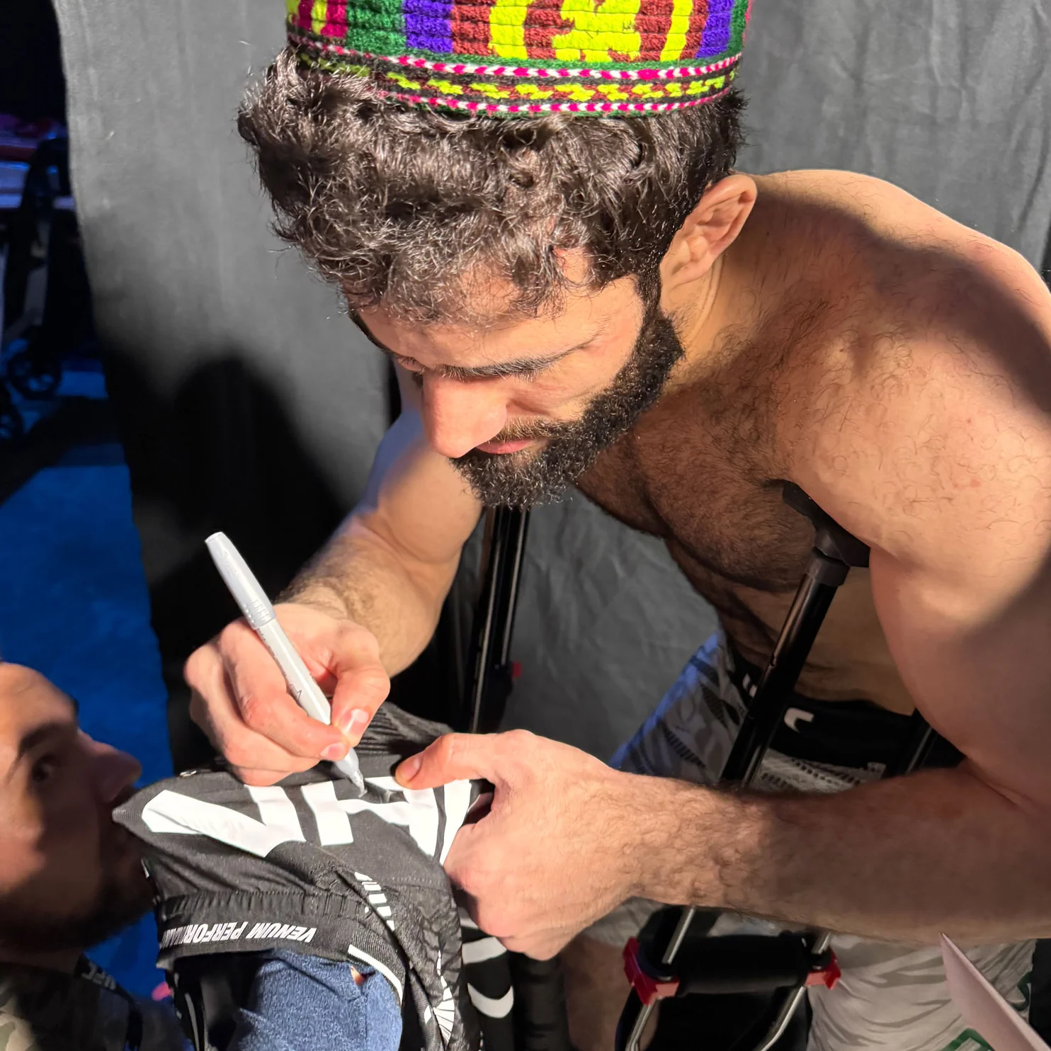 Muhammad Naimov Signed 1-of-1 Fight Issued Jersey UFC Fight Night: Adesanya vs Imavov - Image 2