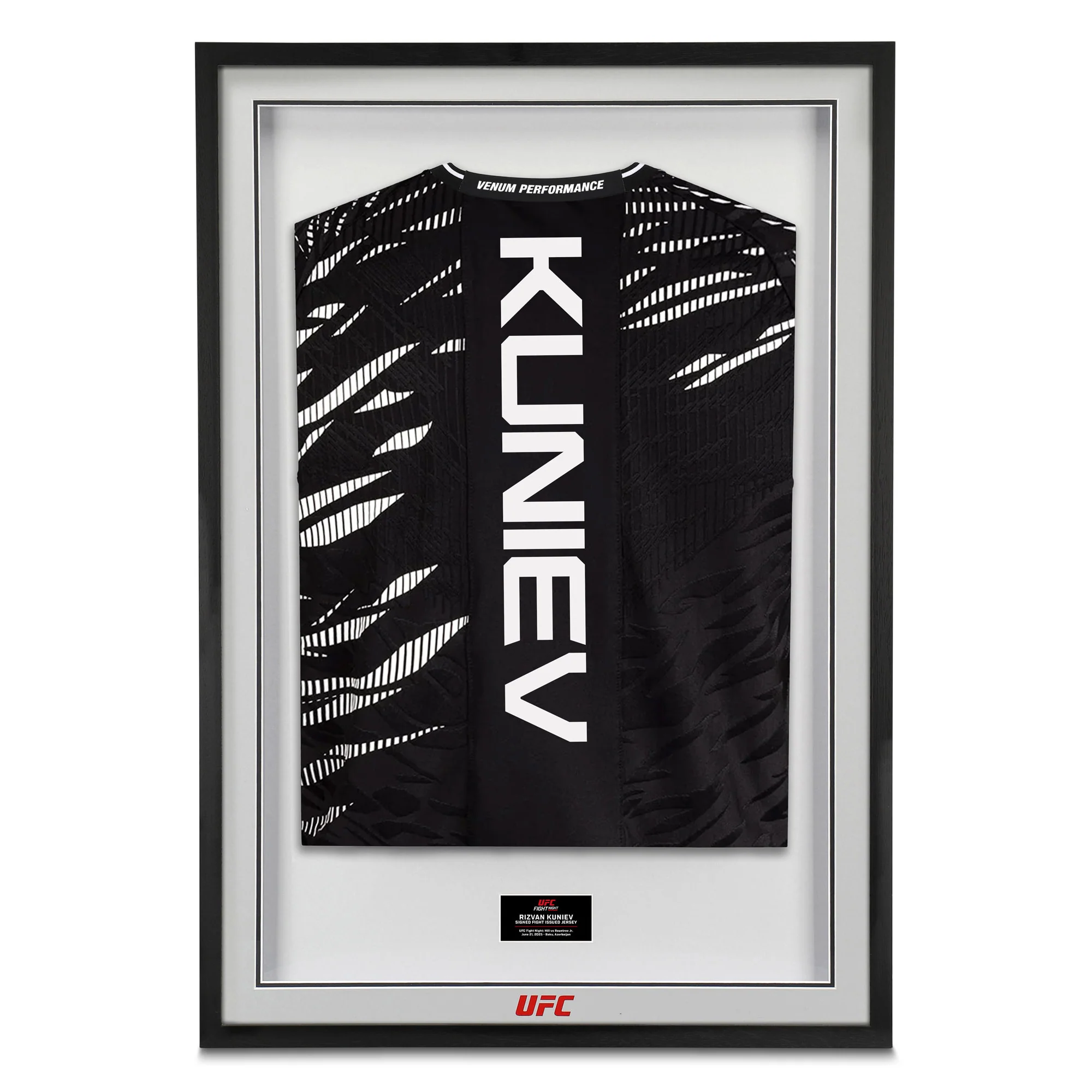 Rizvan Kuniev Signed 1-of-1 Fight Issued Jersey UFC Fight Night: Hill vs Rountree Jr