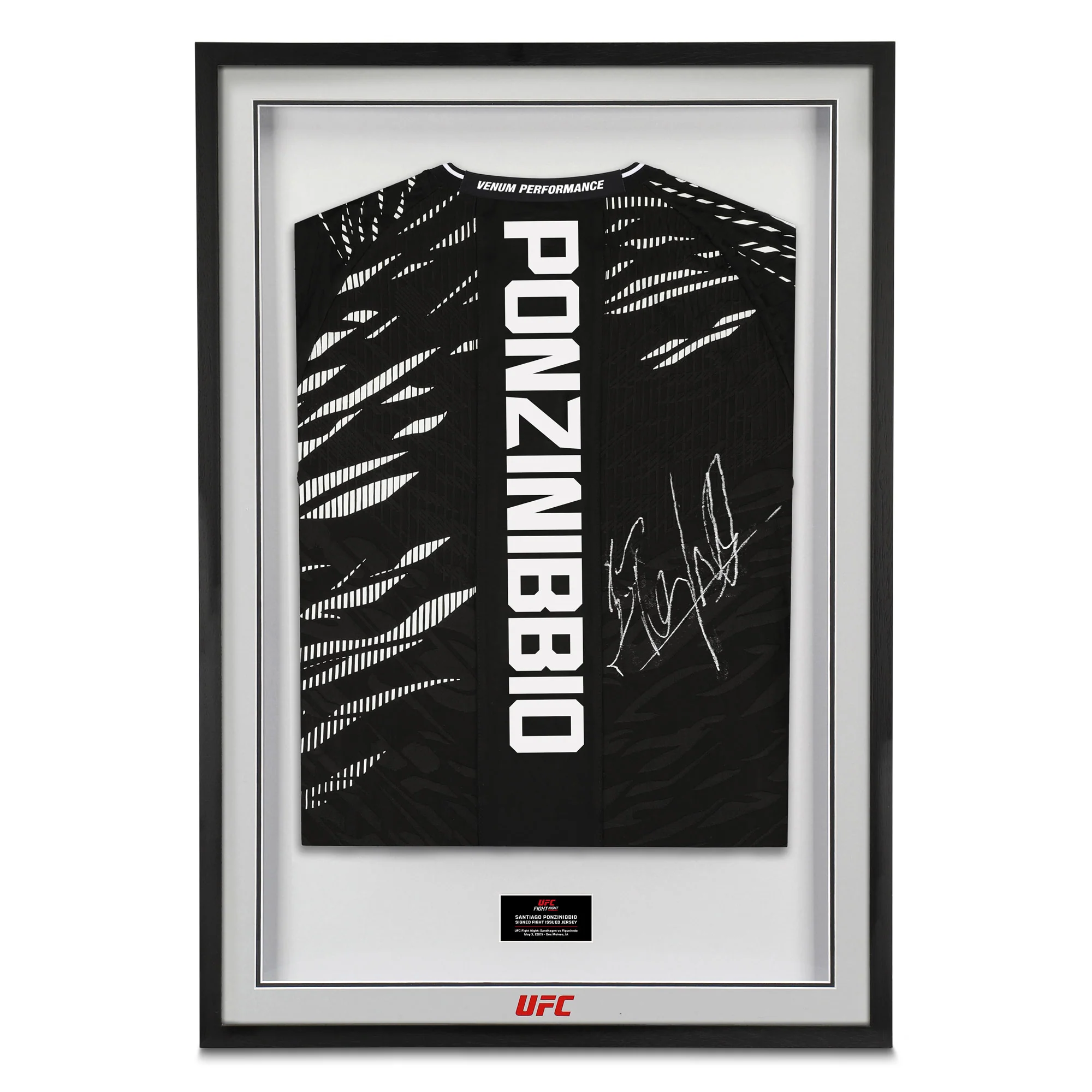 Santiago Ponzinibbio Signed 1-of-1 Fight Issued Jersey UFC Fight Night: Sandhagen vs Figueiredo