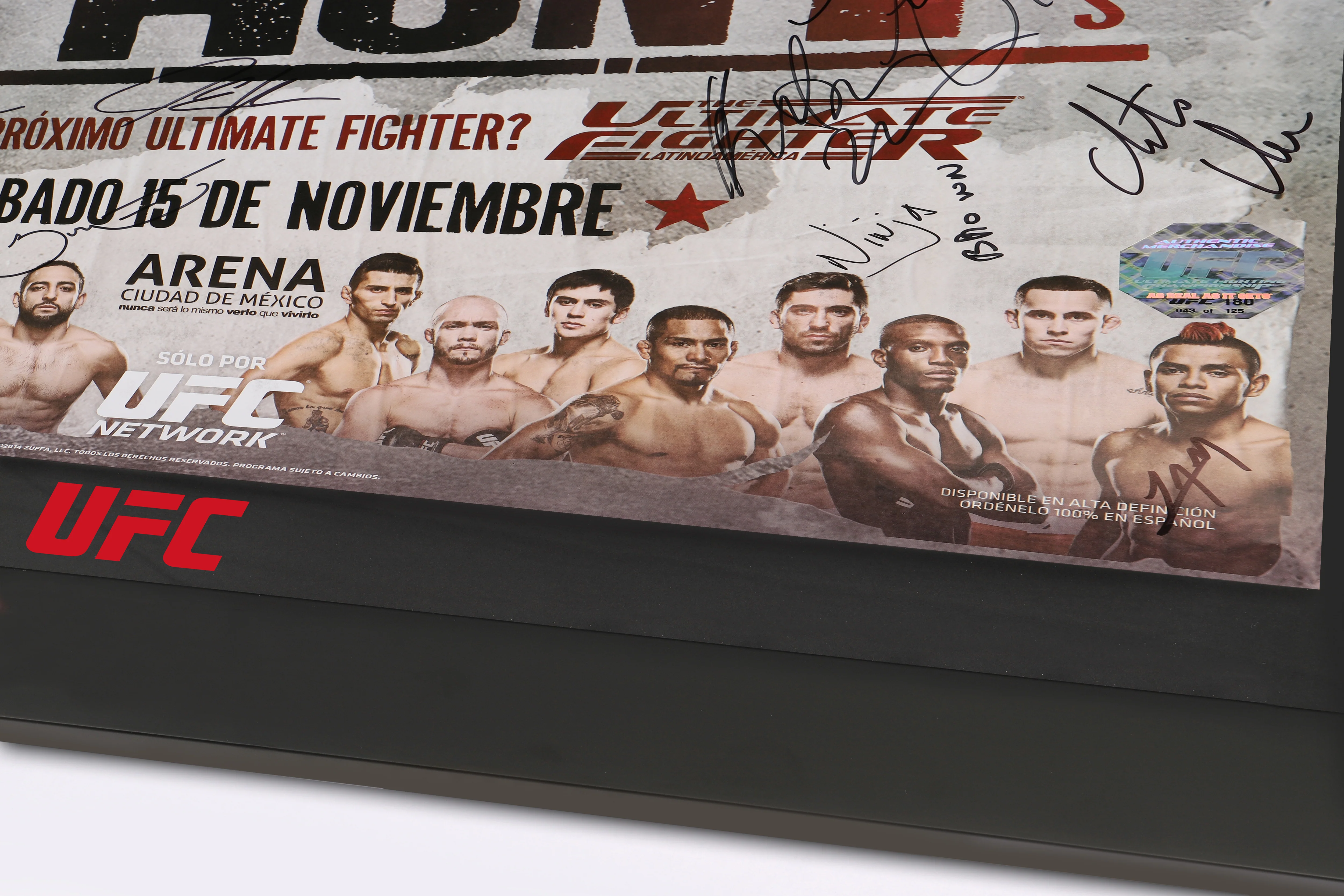 UFC 180: Werdum vs Hunt Autographed Event Poster - Image 3