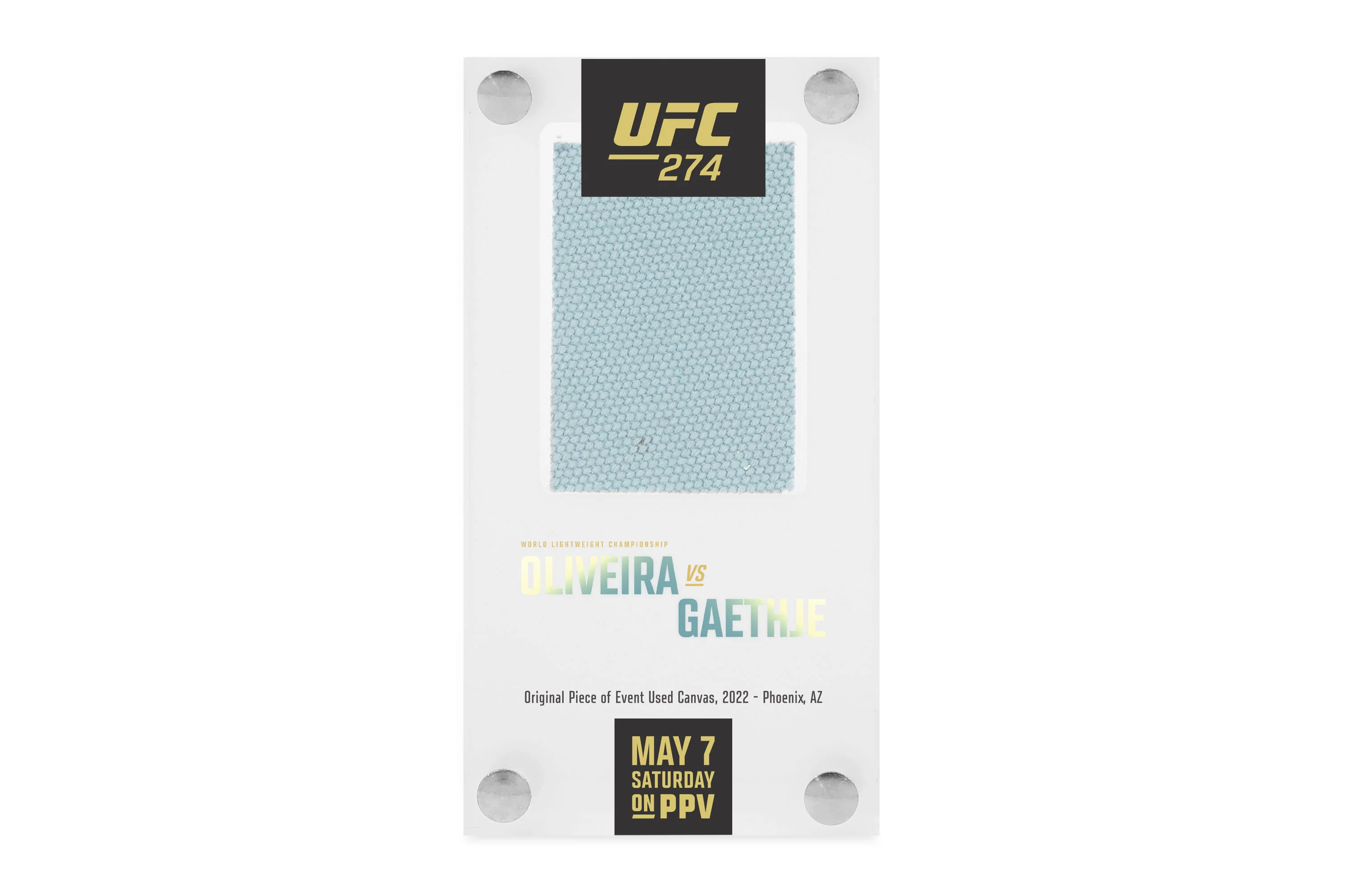 UFC 274: Oliveira vs Gaethje Canvas in Acrylic - Image 3