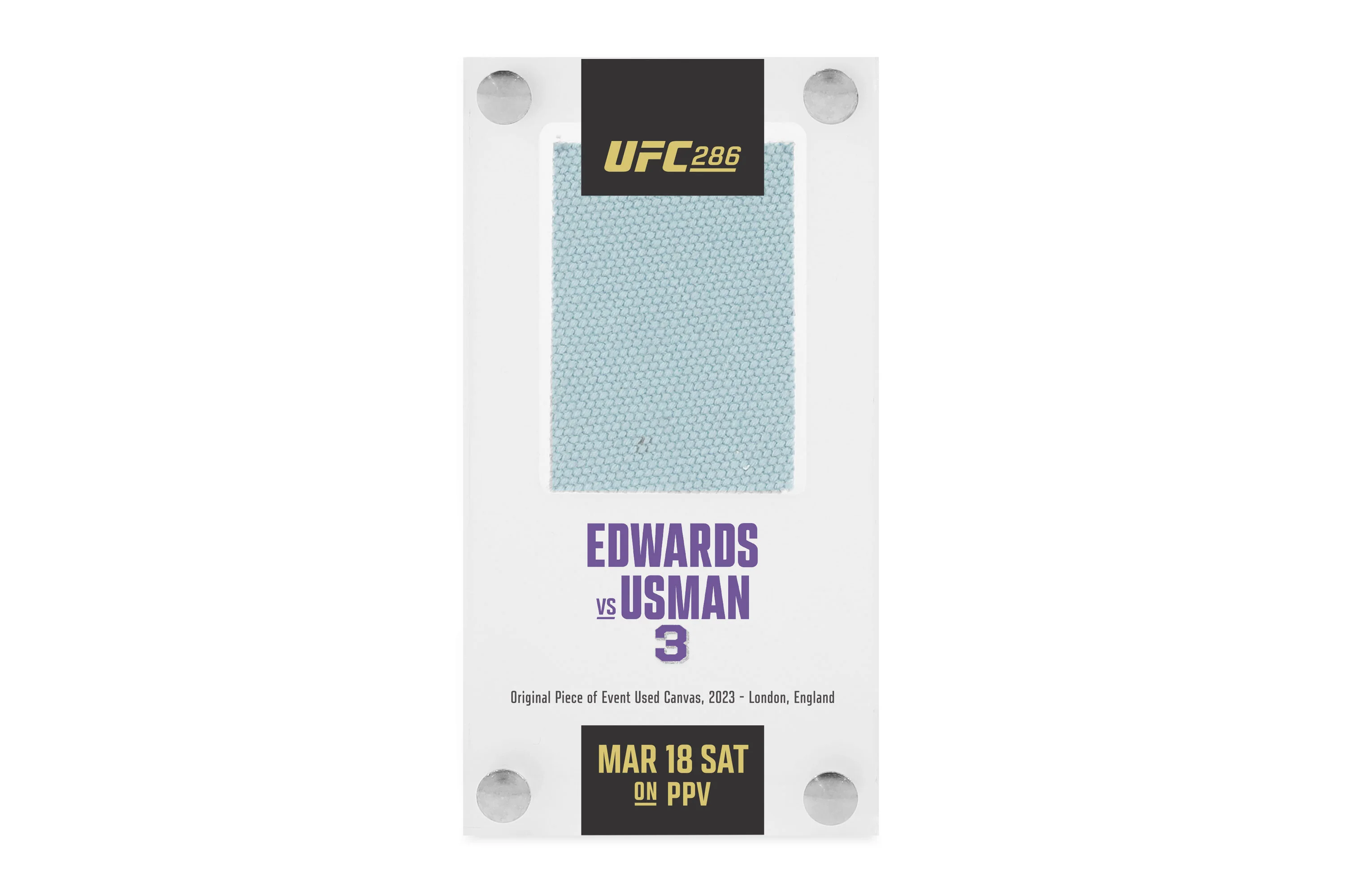 UFC 286: Edwards vs Usman 3 Canvas in Acrylic - Image 3