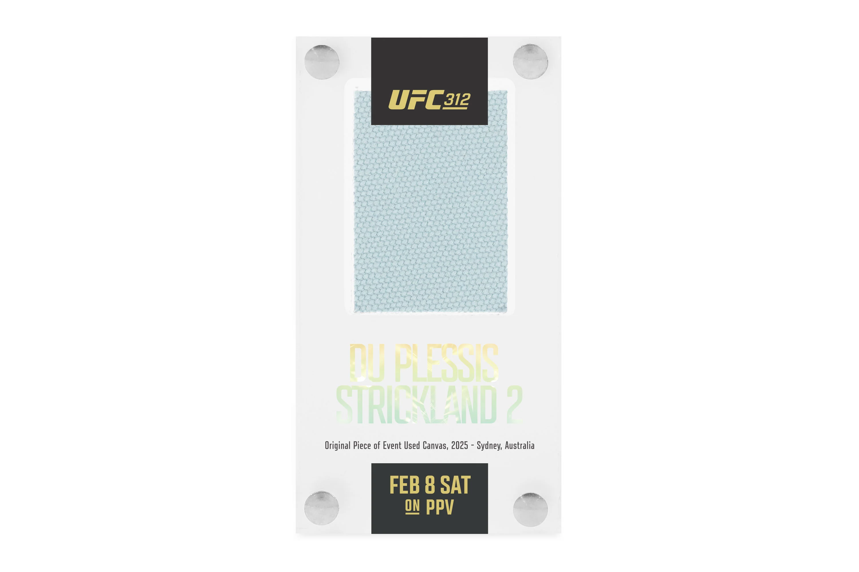 UFC 312: Du Plessis vs Strickland Canvas in Acrylic - Image 3