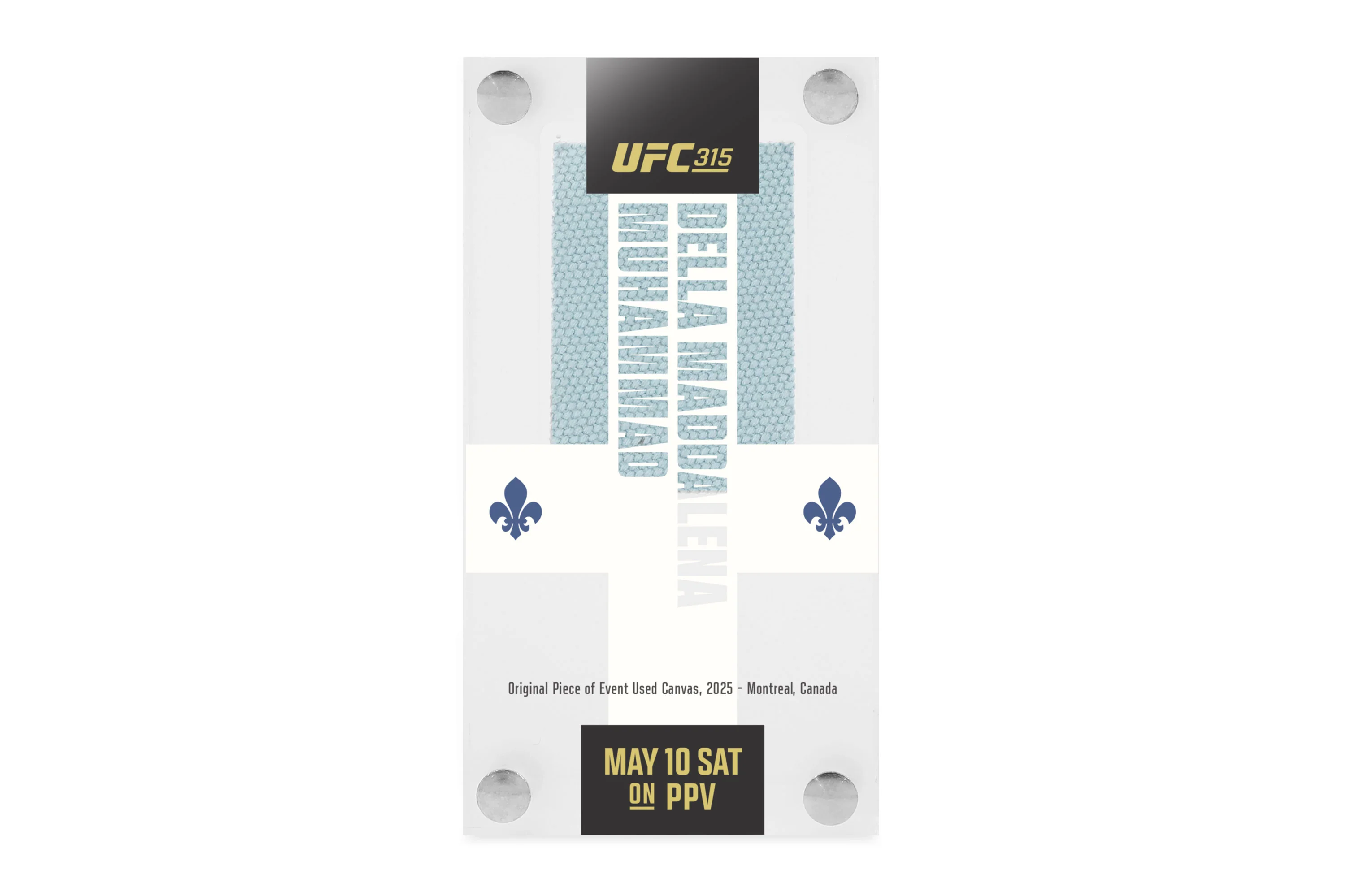 UFC 315: Muhammad vs Della Maddalena Canvas in Acrylic - Image 3