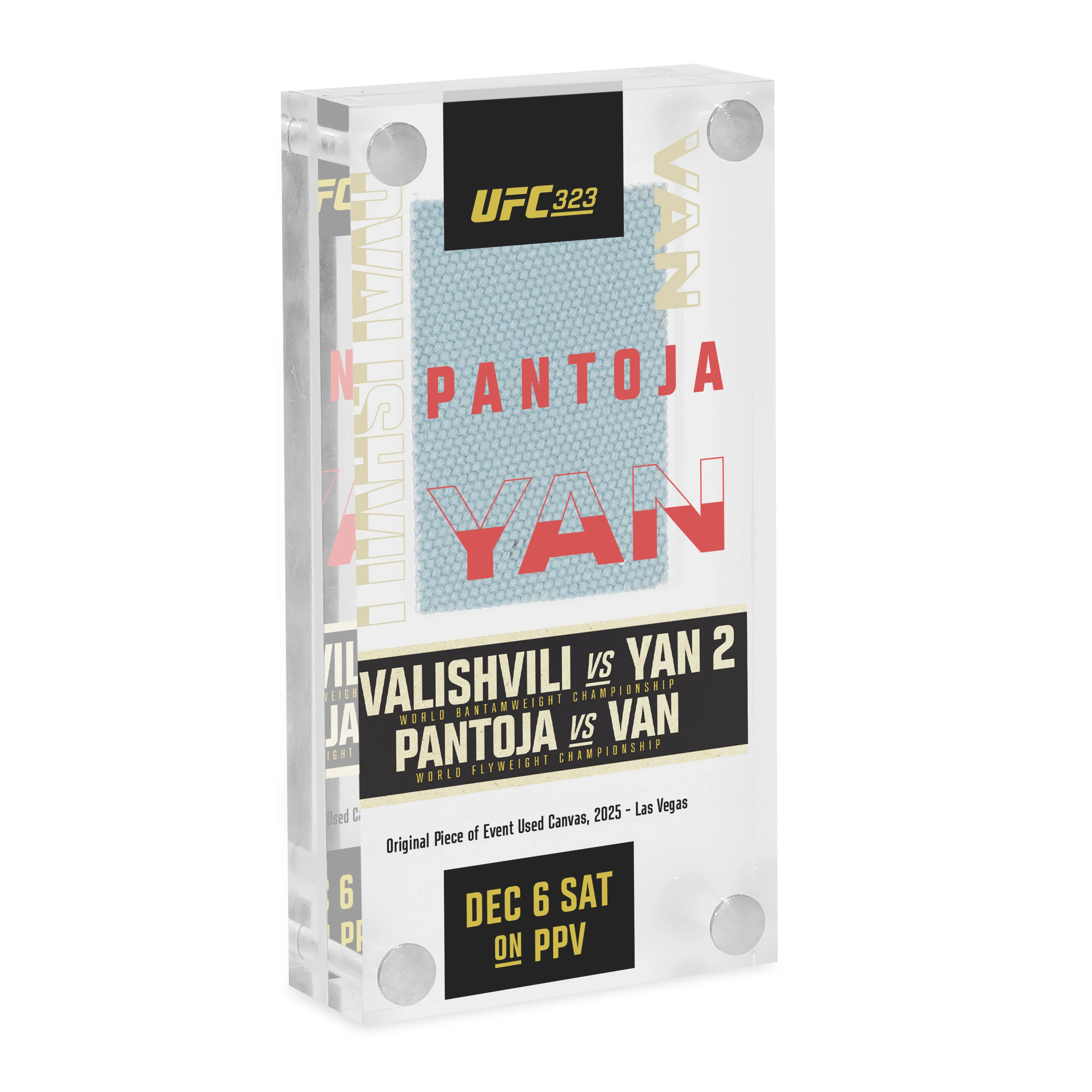 UFC 323: Dvalishvili vs Yan 2 Canvas in Acrylic