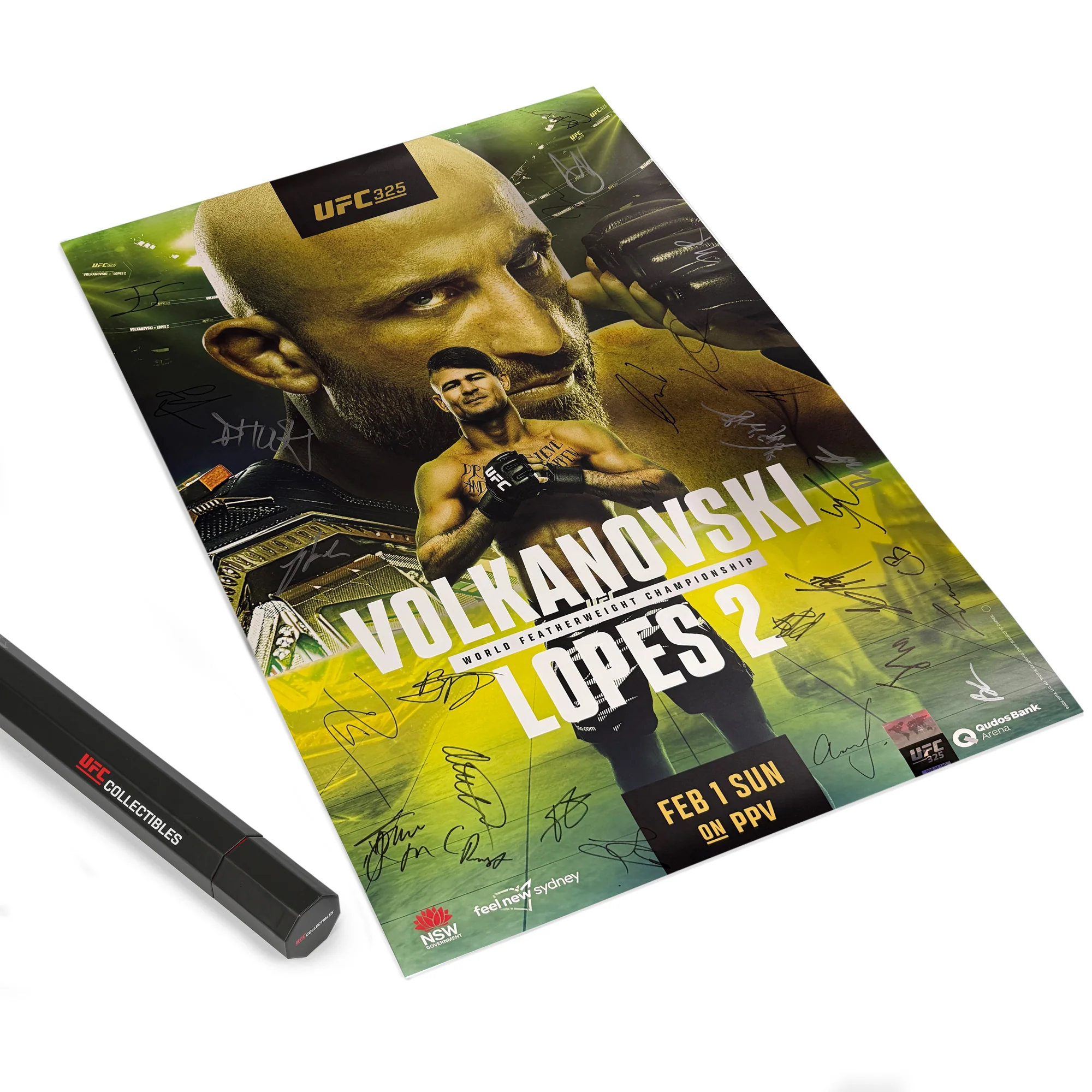 UFC 325: Volkanovski vs Lopes 2 Autographed Event Poster - Image 6