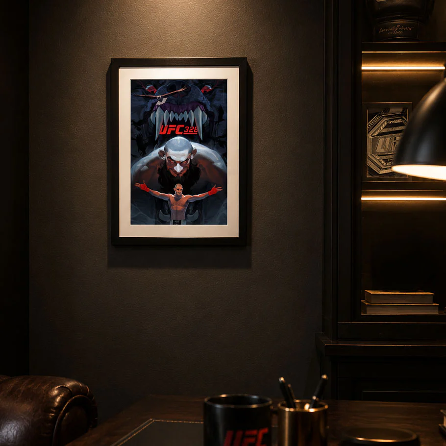 UFC 328: Chimaev vs Strickland Artist Series Framed Print - Image 3