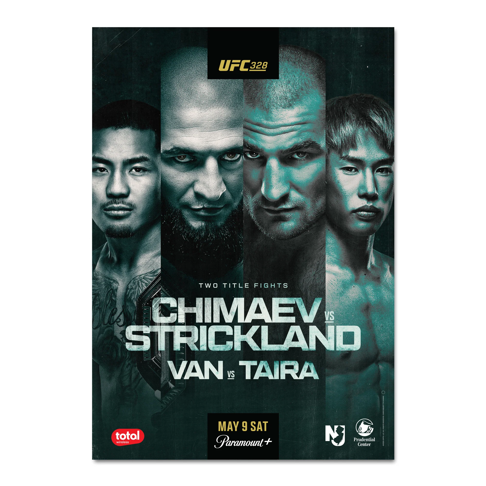 UFC 328: Chimaev vs Strickland Autographed Event Poster - Image 3