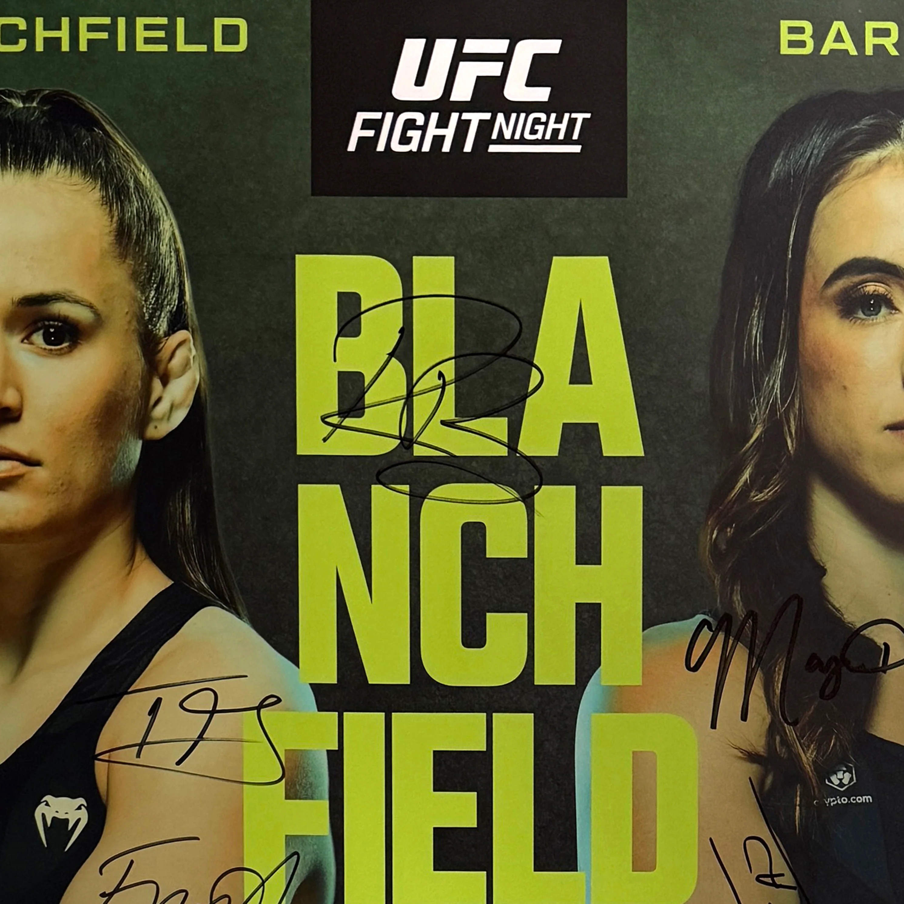 UFC Fight Night: Blanchfield vs Barber Autographed Event Poster - Image 3