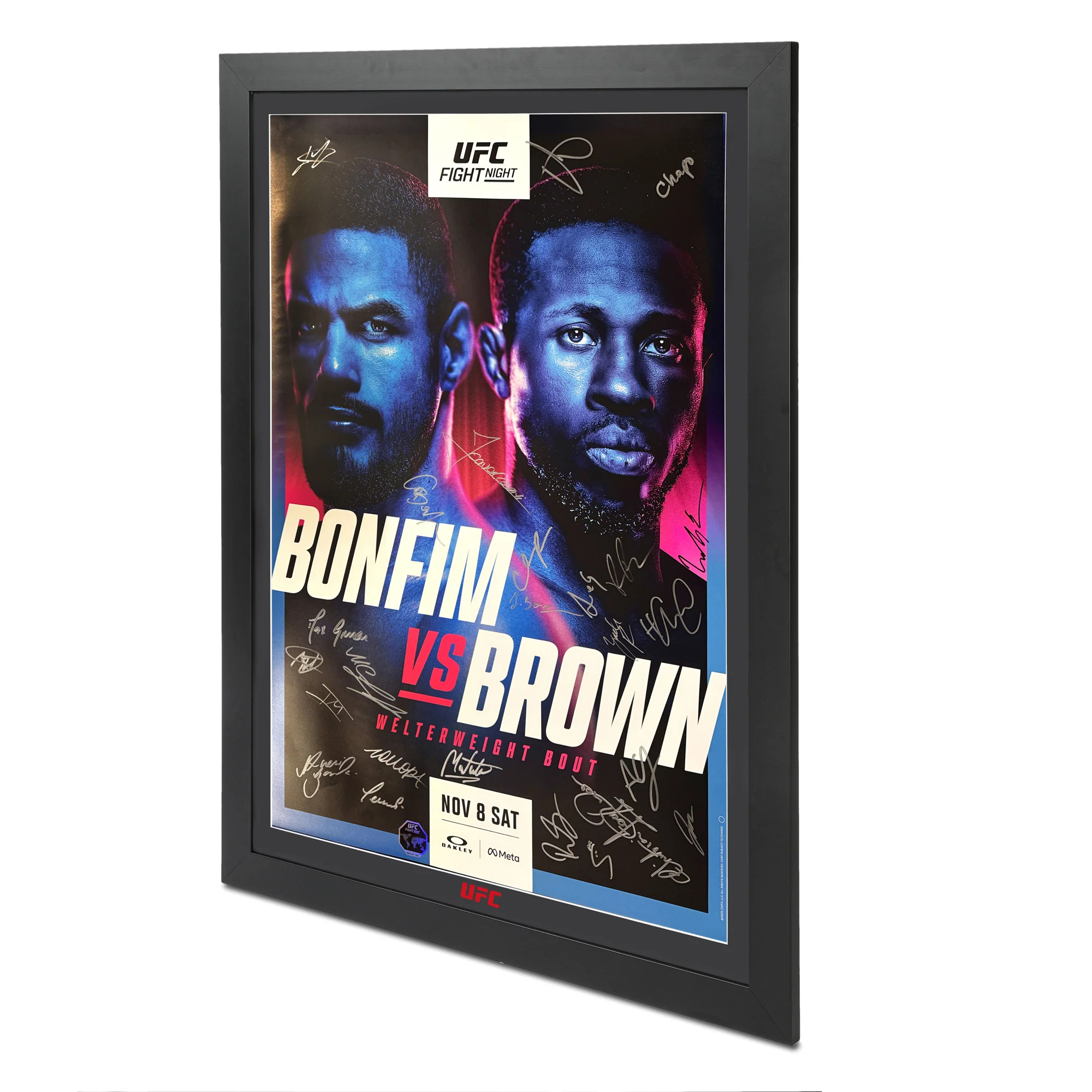 UFC Fight Night: Bonfim vs Brown Autographed Event Poster - Image 2