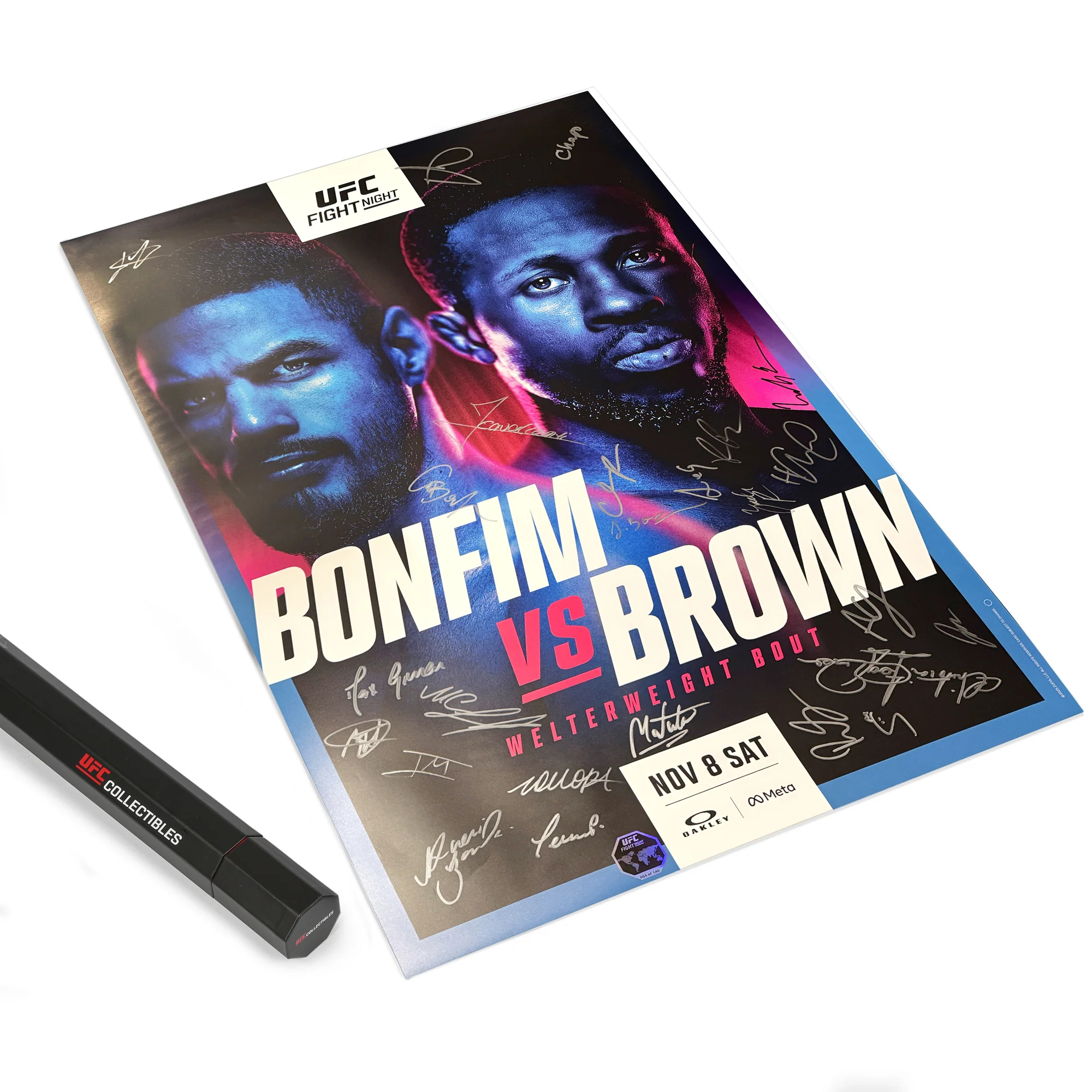 UFC Fight Night: Bonfim vs Brown Autographed Event Poster - Image 4