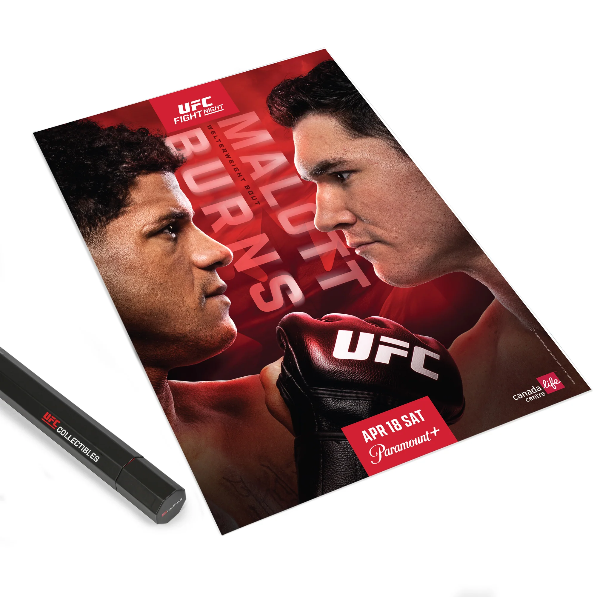 UFC Fight Night: Burns vs Malott Autographed Event Poster - Image 6