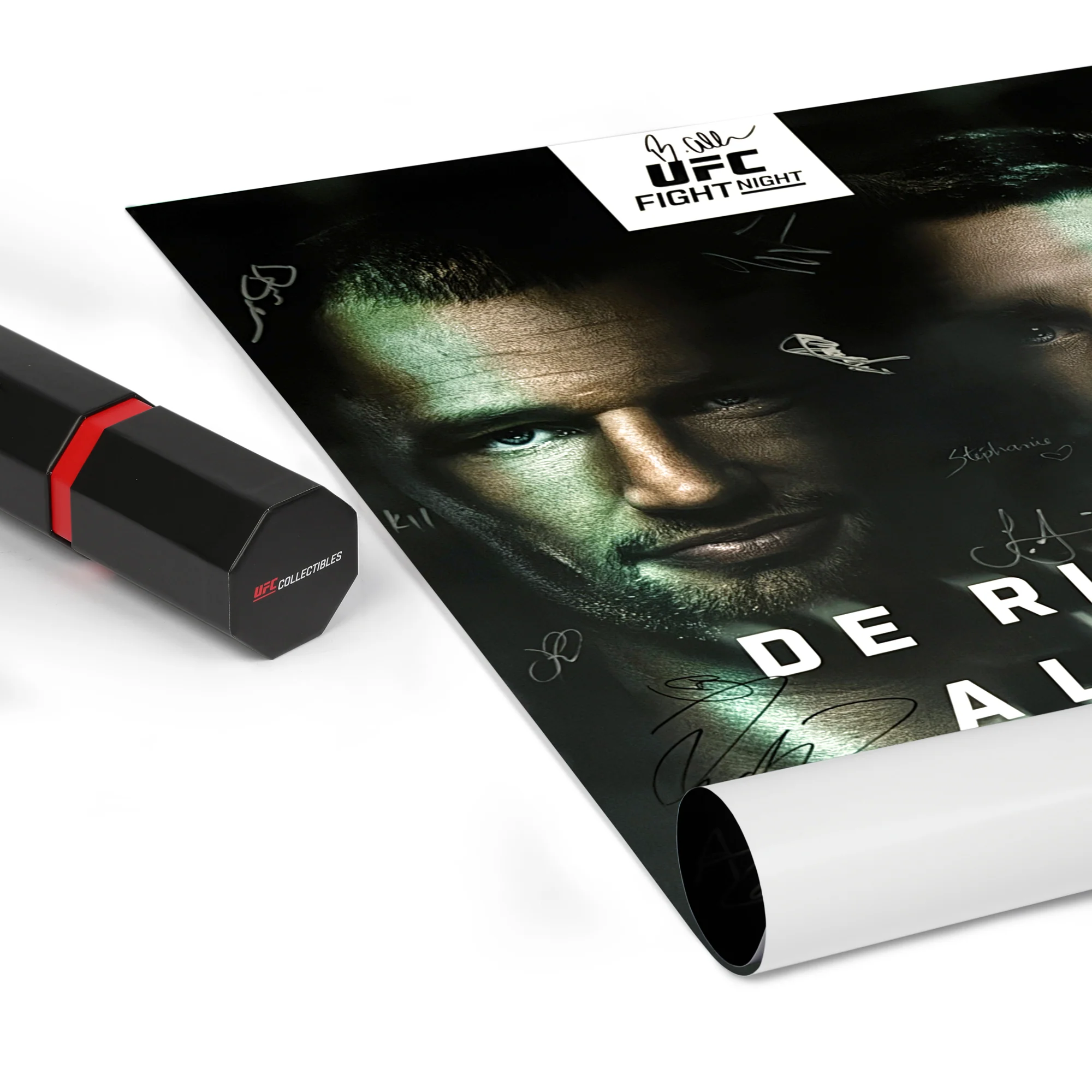 UFC Fight Night: De Ridder vs Allen Autographed Event Poster - Image 7