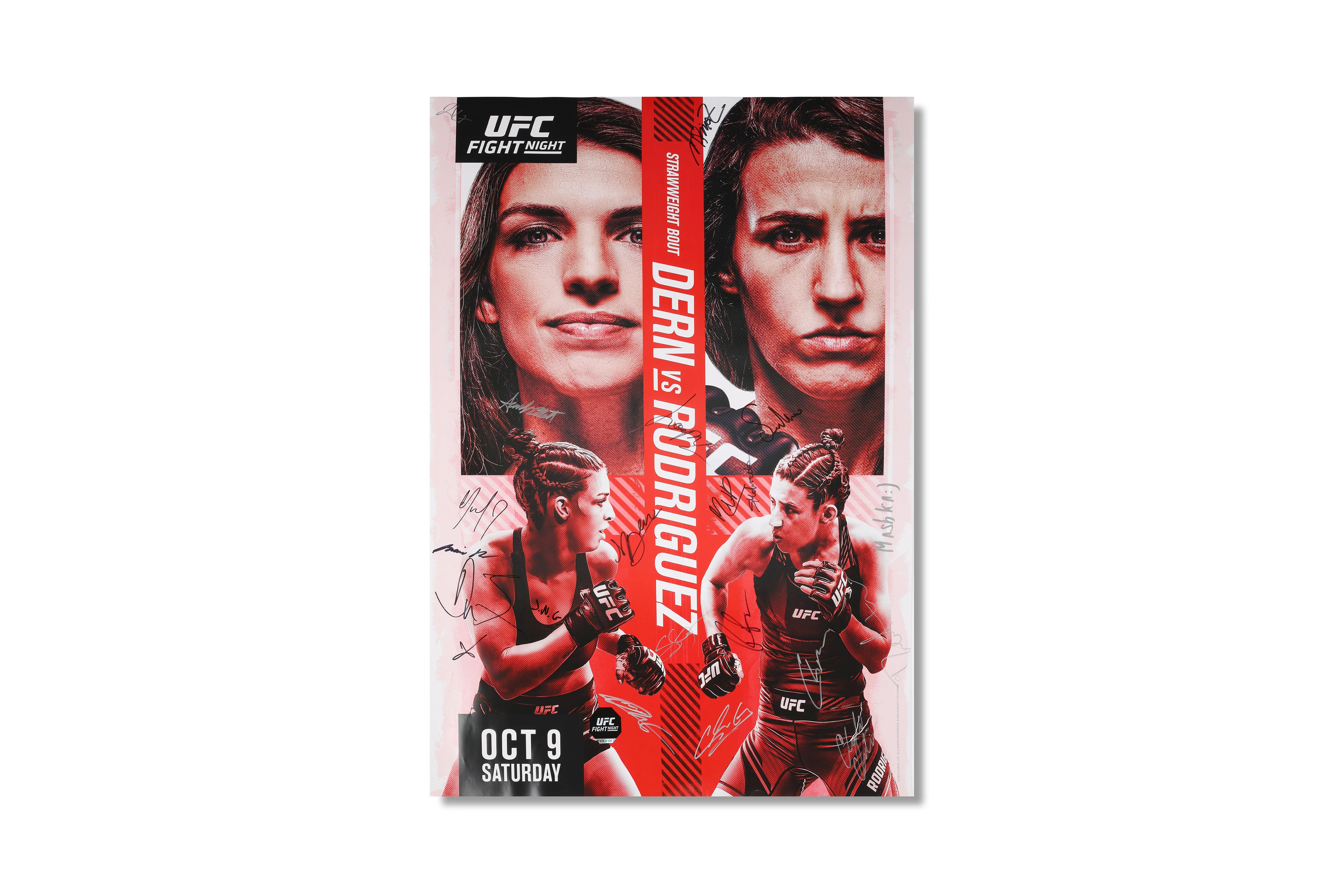 UFC Fight Night: Dern vs Rodriguez Autographed Event Poster - Image 4