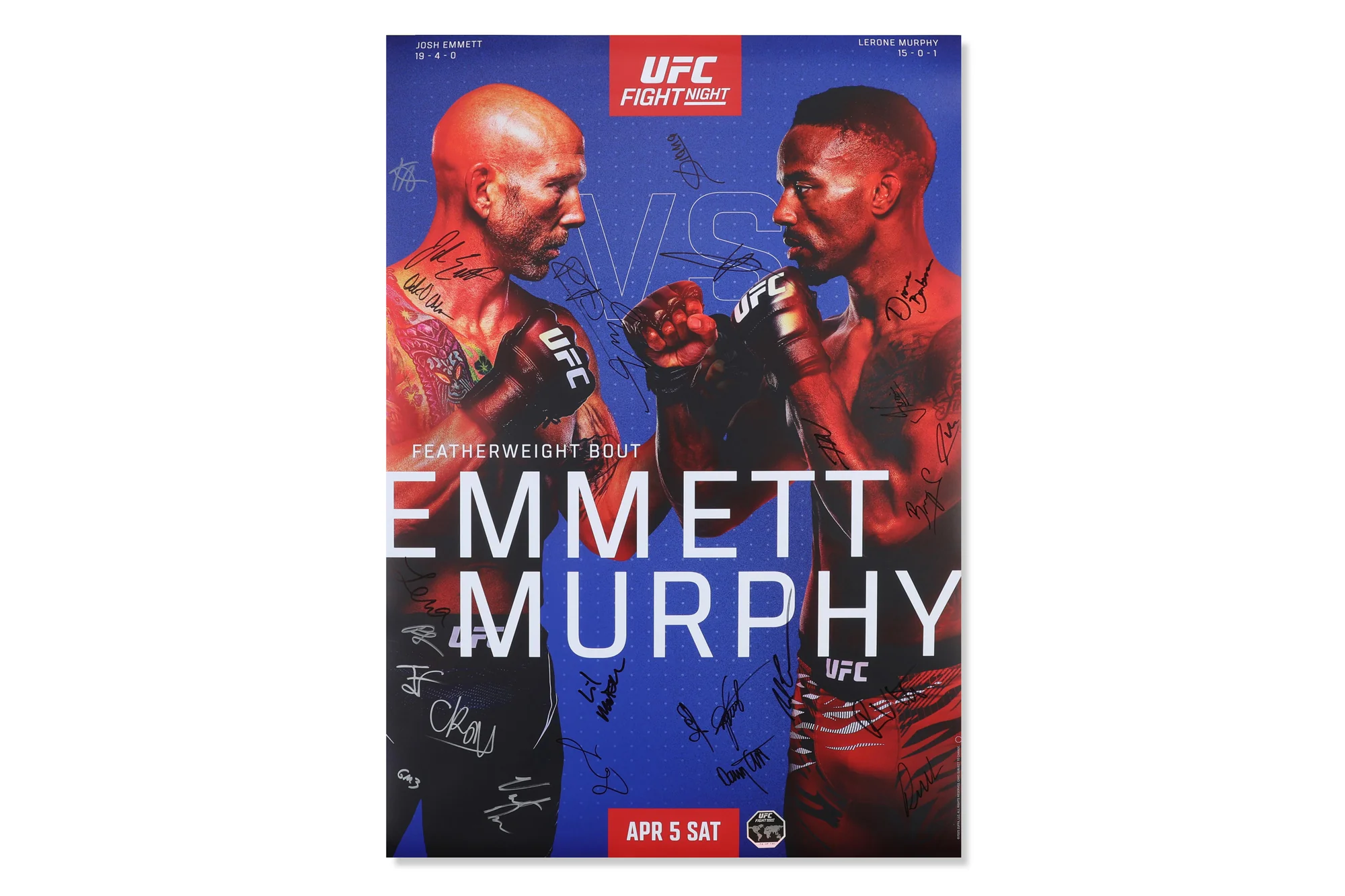 UFC Fight Night: Emmett vs Murphy Autographed Event Poster - Image 4