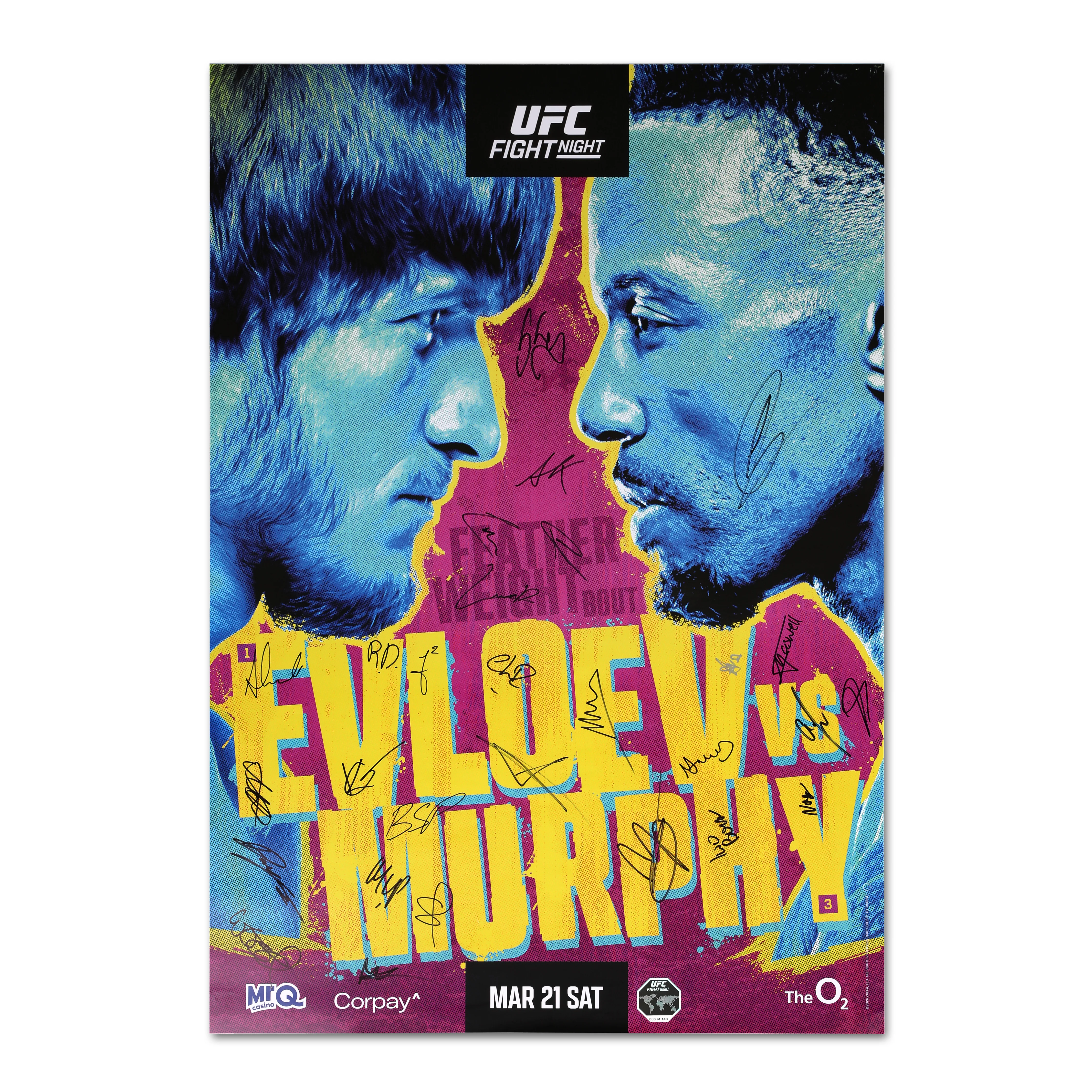 UFC Fight Night: Evloev vs Murphy Autographed Event Poster - Image 7