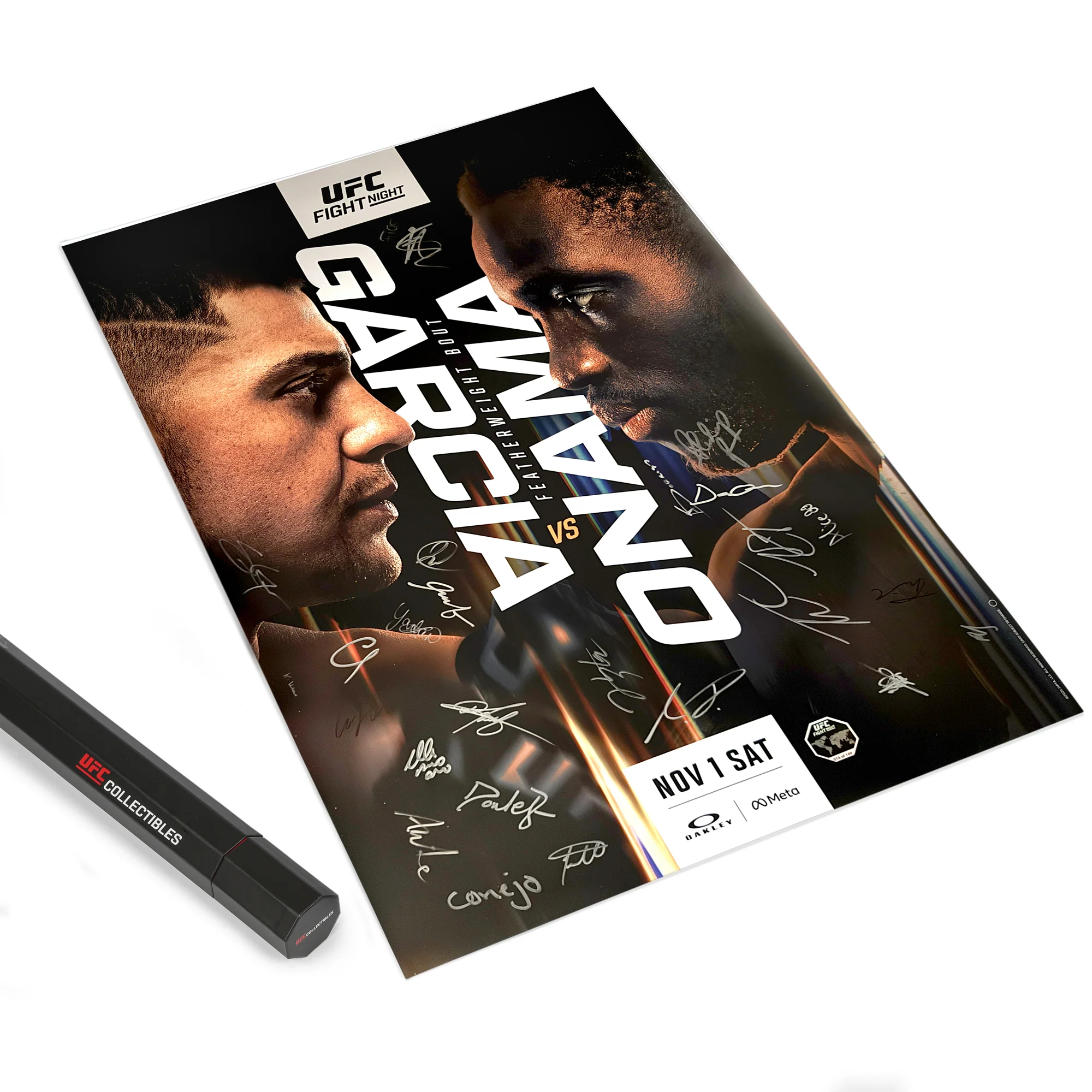 UFC Fight Night: Garcia vs Onama Autographed Event Poster - Image 4