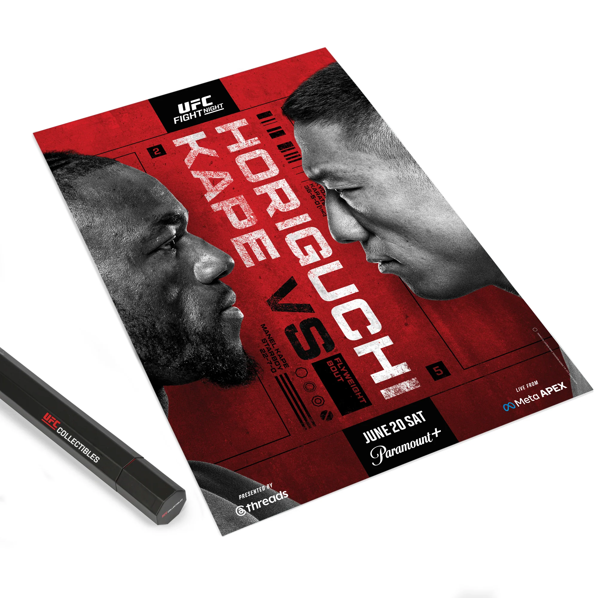 UFC Fight Night: Kape vs Horiguchi Autographed Event Poster - Image 4