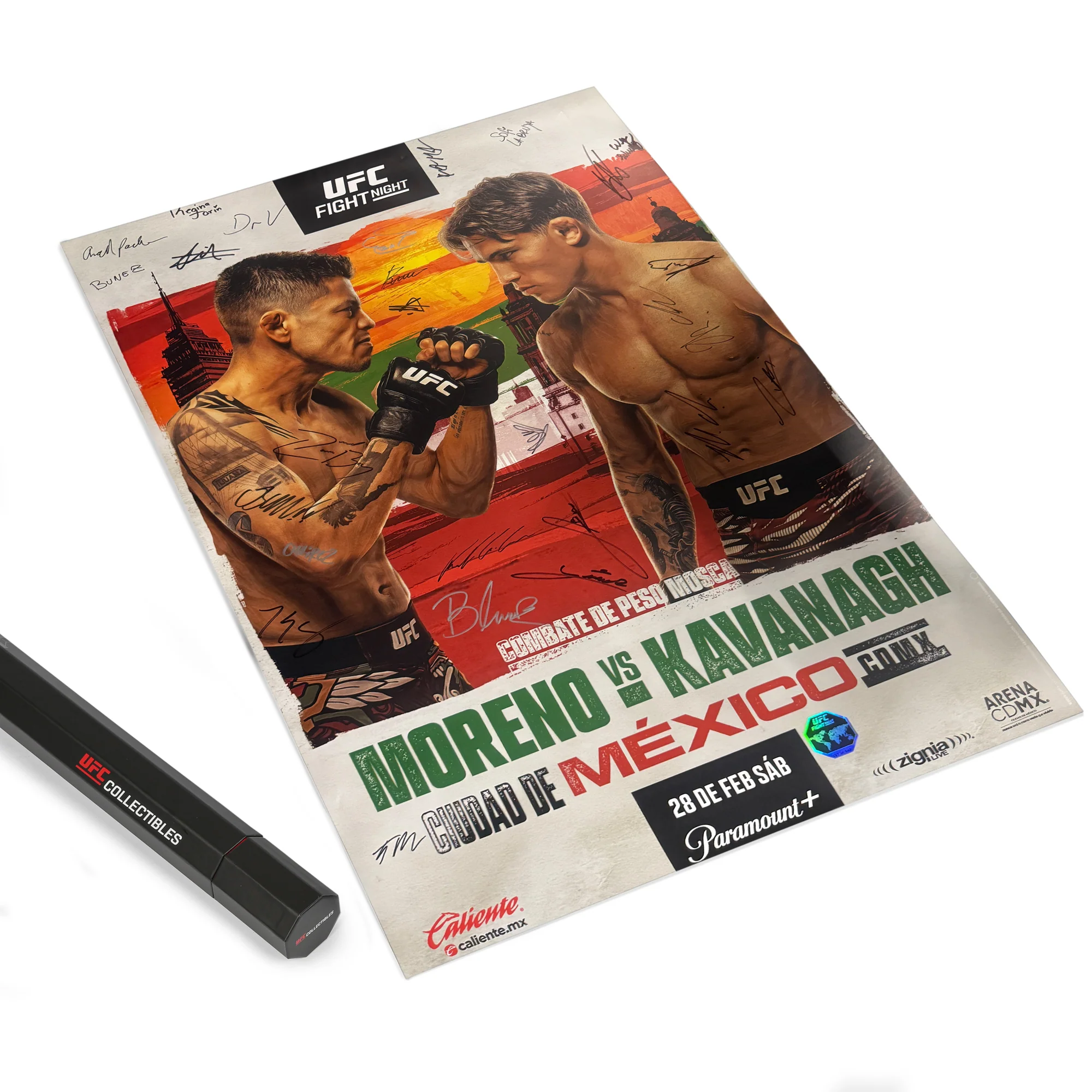 UFC Fight Night: Moreno vs Kavanagh Autographed Event Poster - Image 8