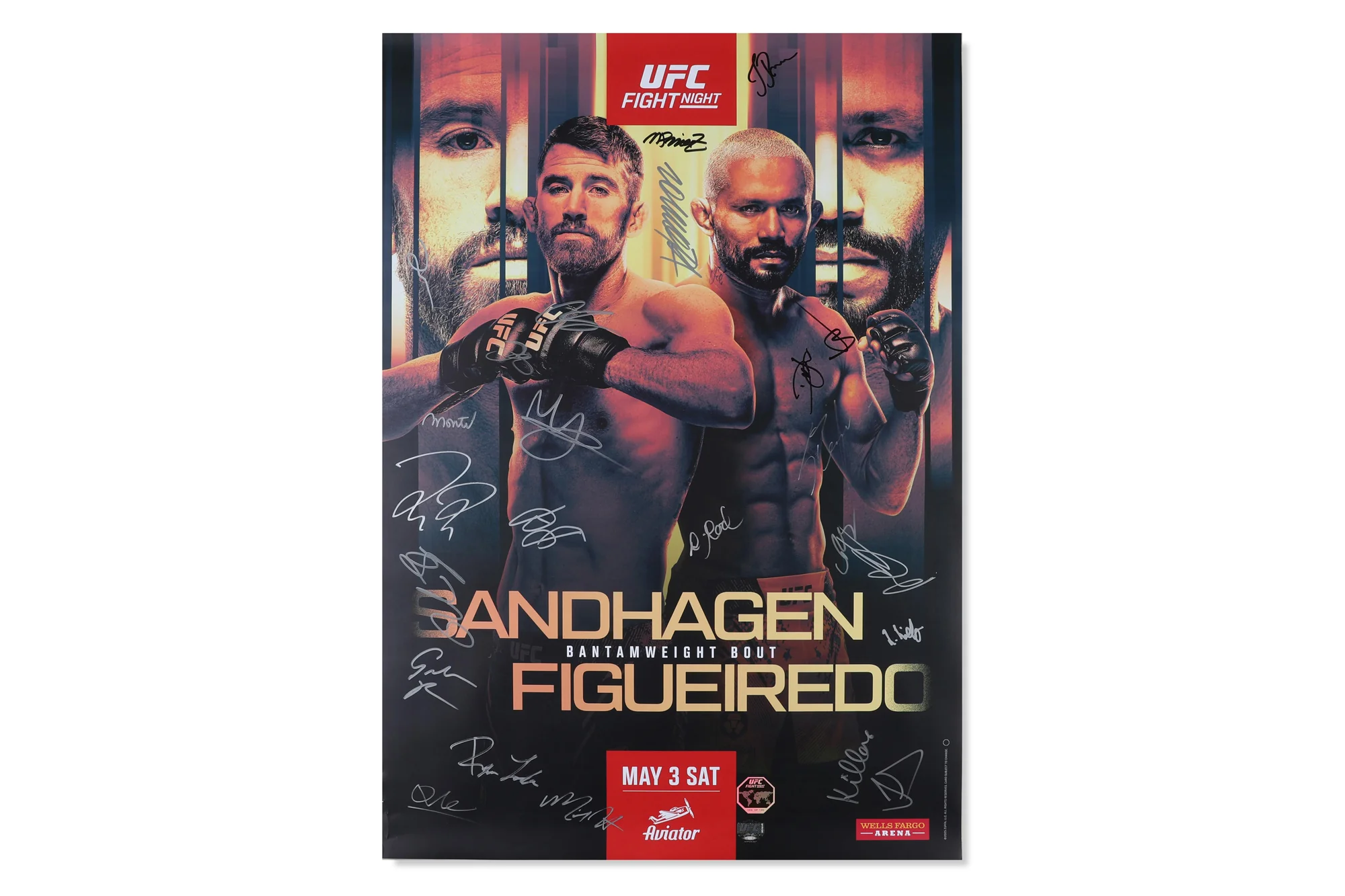 UFC Fight Night: Sandhagen vs Figueiredo Autographed Event Poster - Image 4