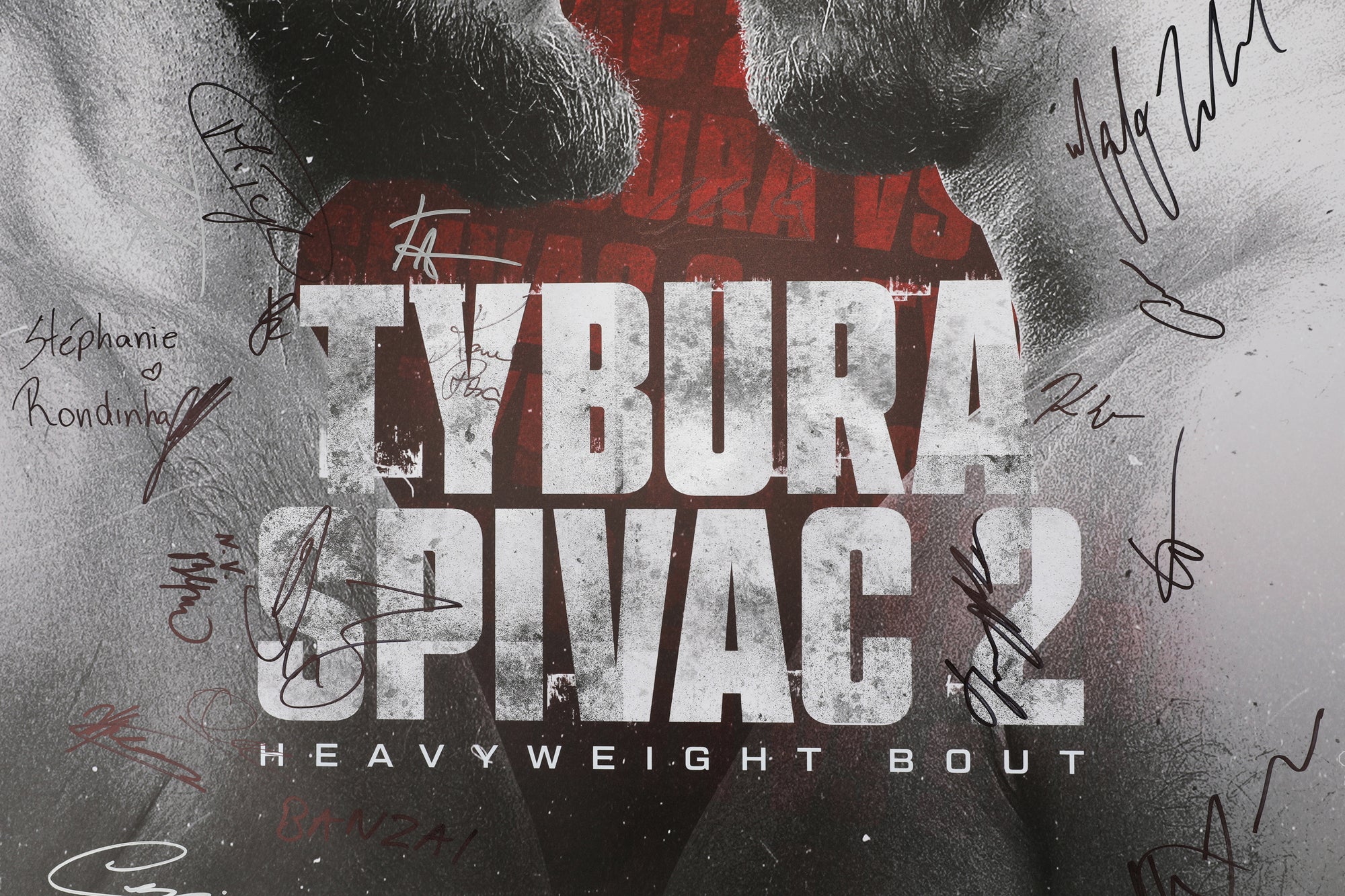 UFC Fight Night: Tybura vs Spivac 2 Autographed Event Poster - Image 3