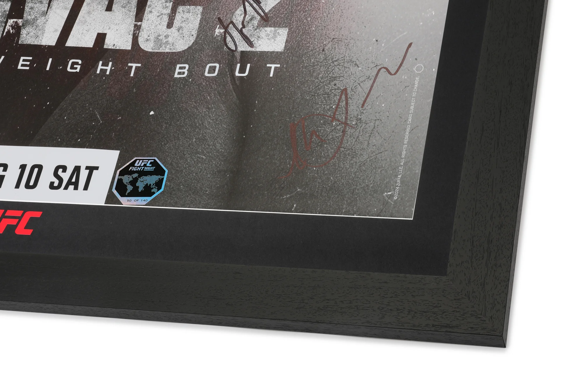 UFC Fight Night: Tybura vs Spivac 2 Autographed Event Poster - Image 6