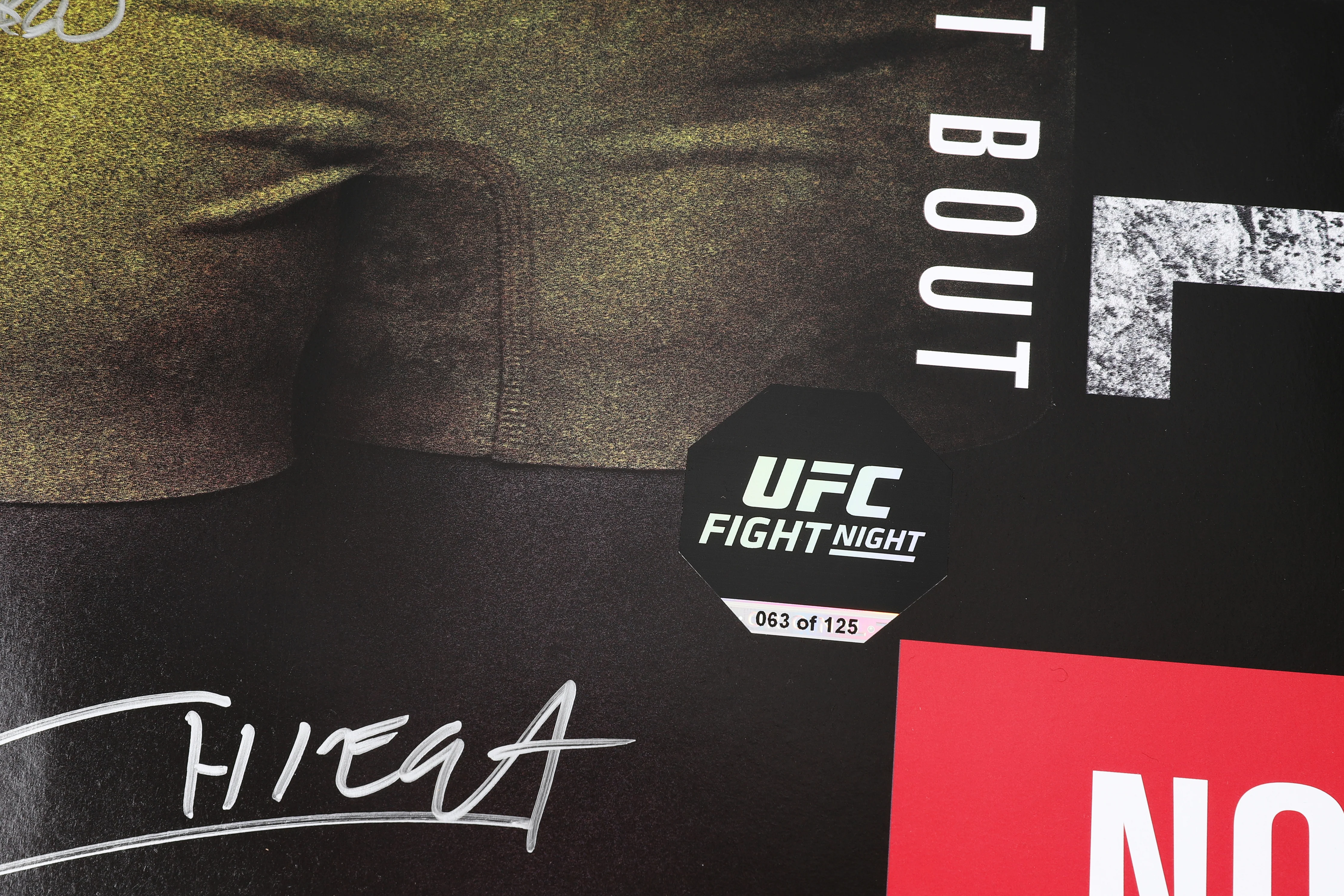 UFC Fight Night: Vieira vs Tate Autographed Event Poster - Image 6