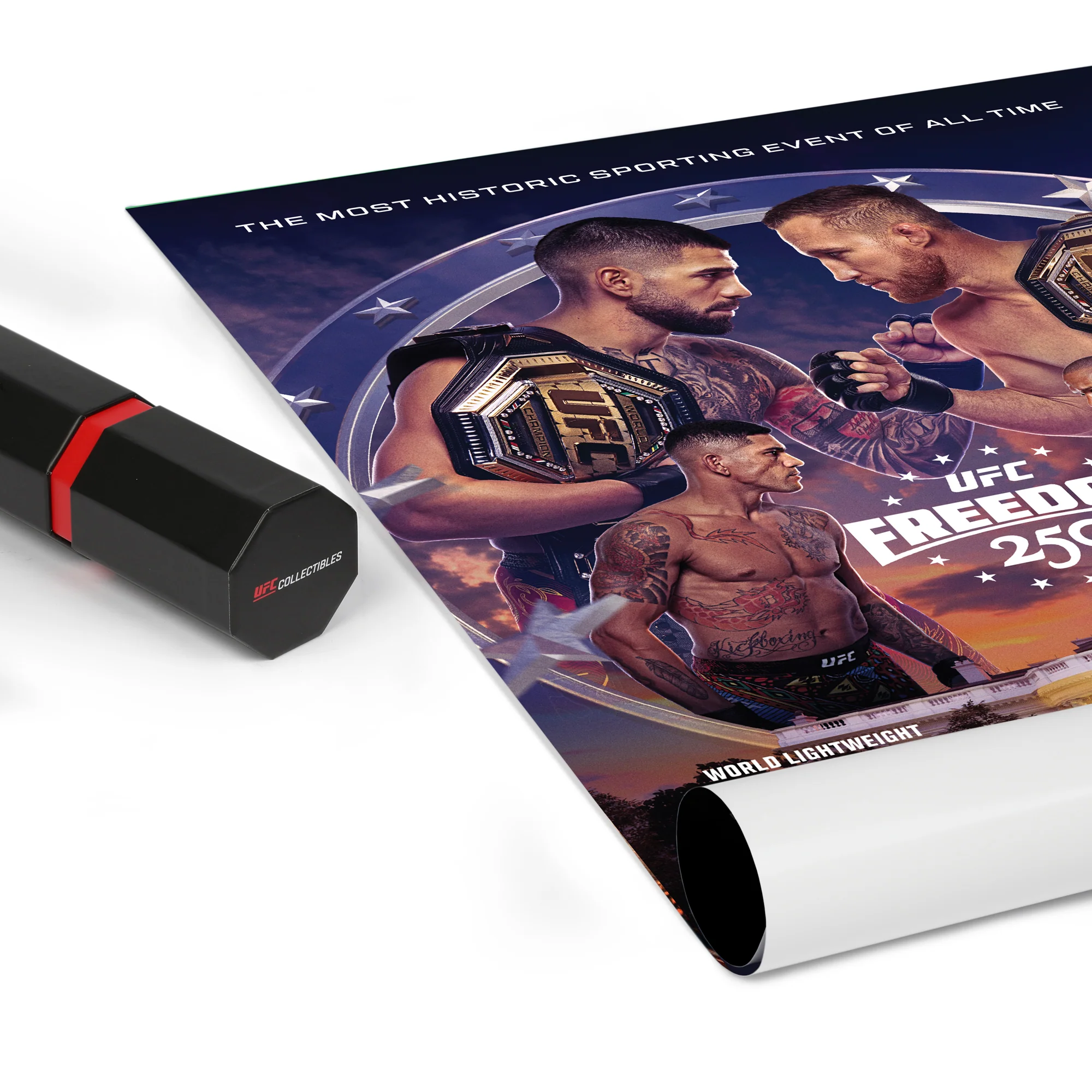 UFC Freedom 250: Topuria vs Gaethje Autographed Event Poster - Image 5