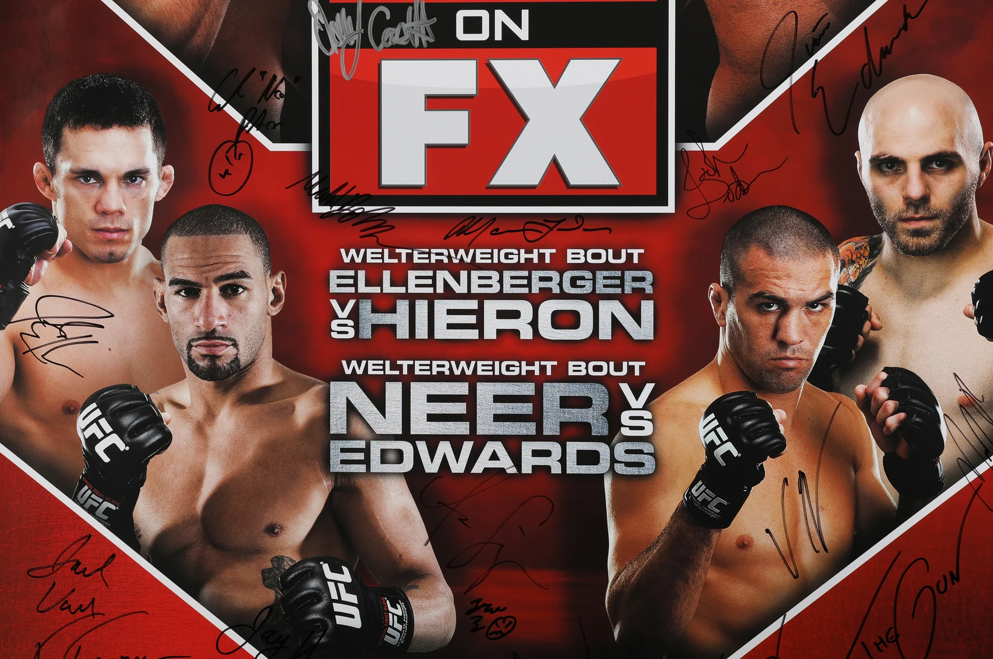 UFC on FX: Browne vs Bigfoot Autographed Event Poster - Image 3